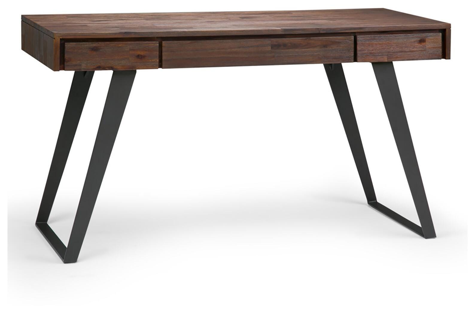 Industrial Metal Desk, Distressed Charcoal, large