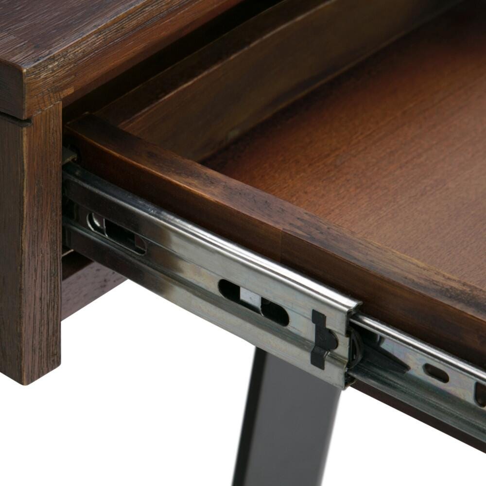 Industrial Metal Desk, Distressed Charcoal, large