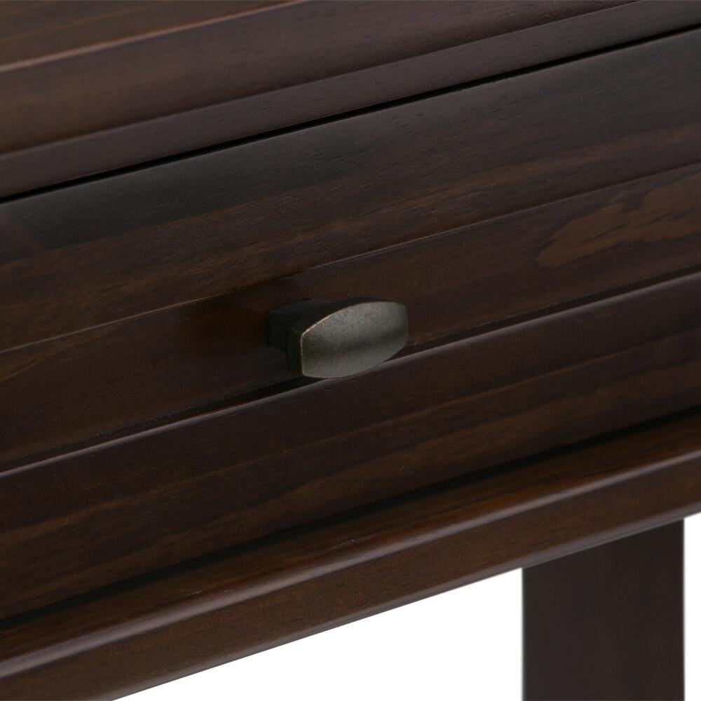 Writing Desk with Pull-Out Keyboard Tray, Tobacco Brown, large