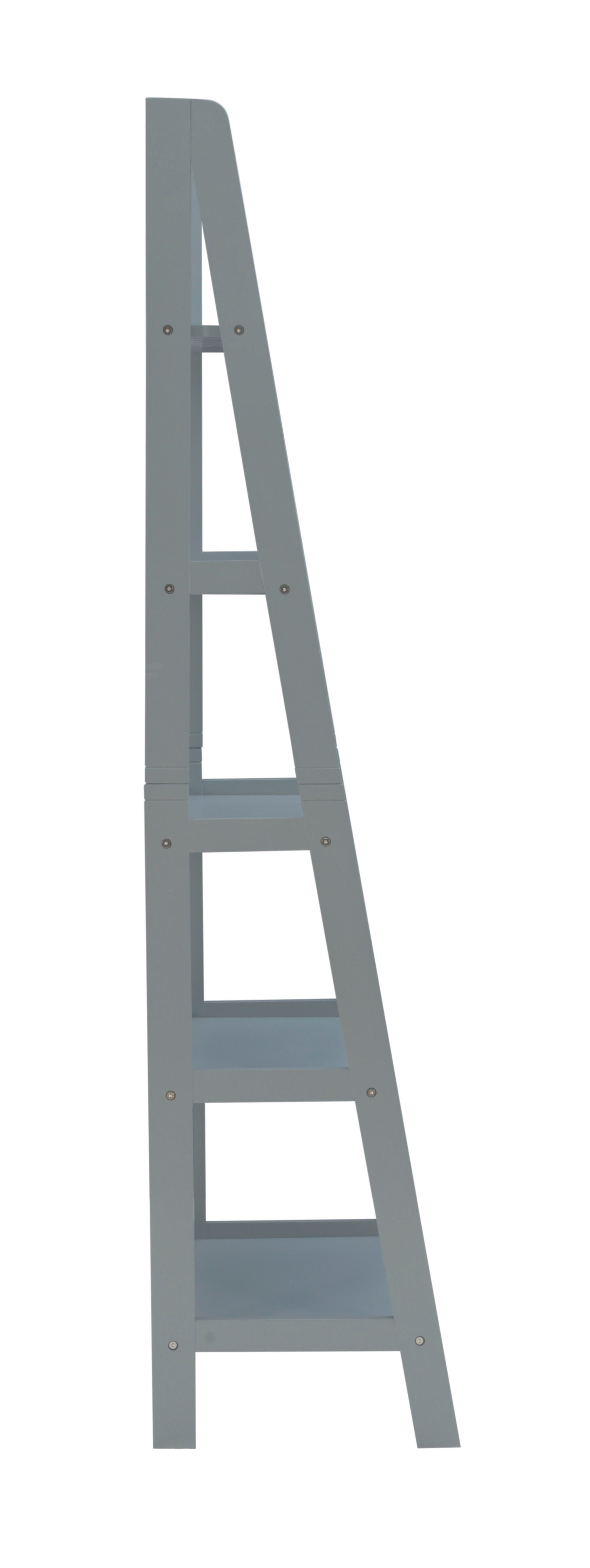 Linon Falan Ladder Bookshelf, Gray, large