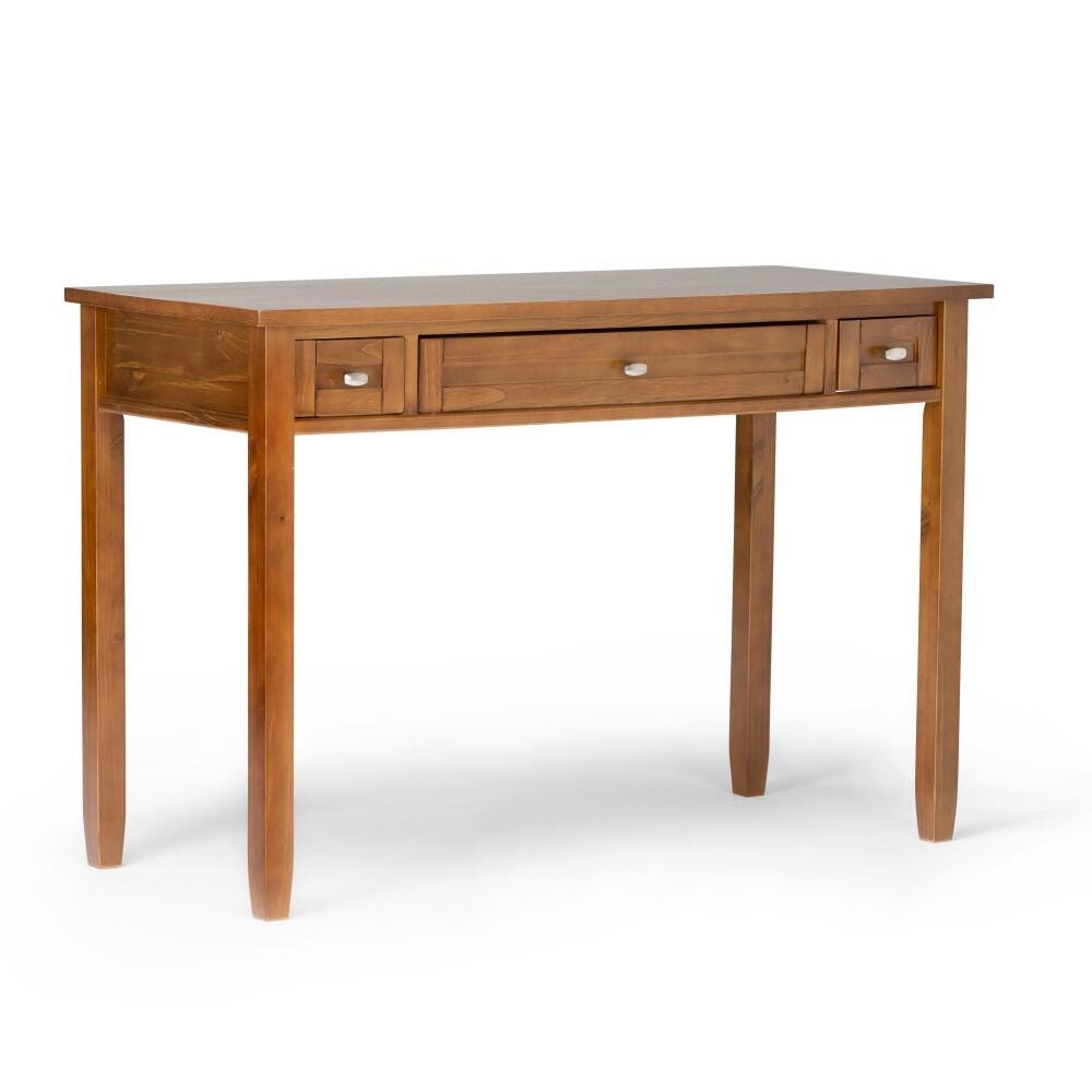 Simpli Home Warm Shaker Rustic 48" Writing Desk, Light Golden Brown, large