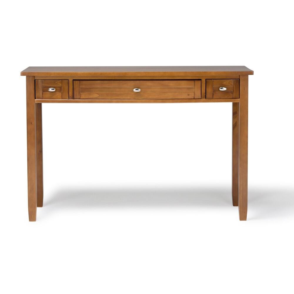 Simpli Home Warm Shaker Rustic 48" Writing Desk, Light Golden Brown, large