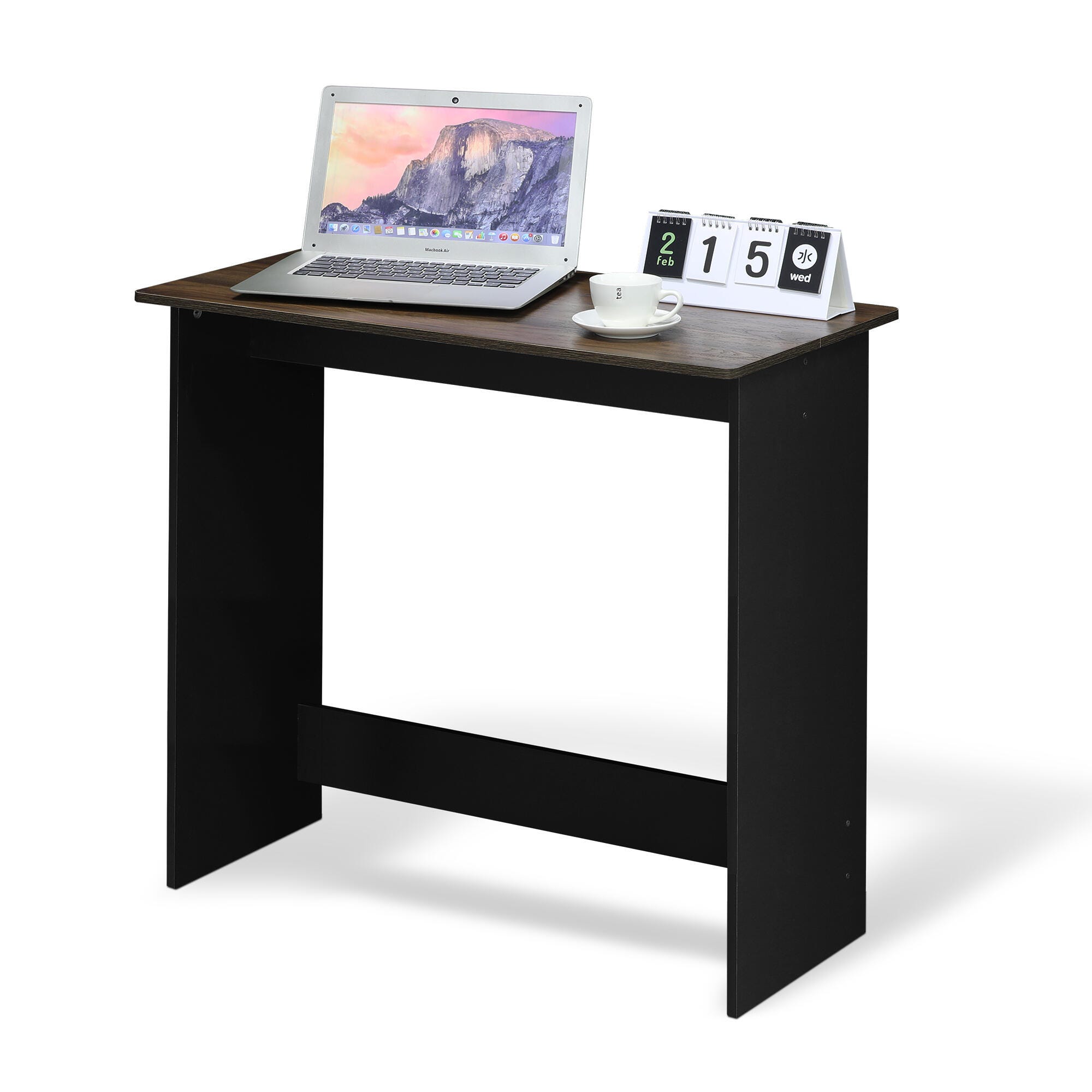 Furinno Simplistic 35" Home Office Desk, Brown, large