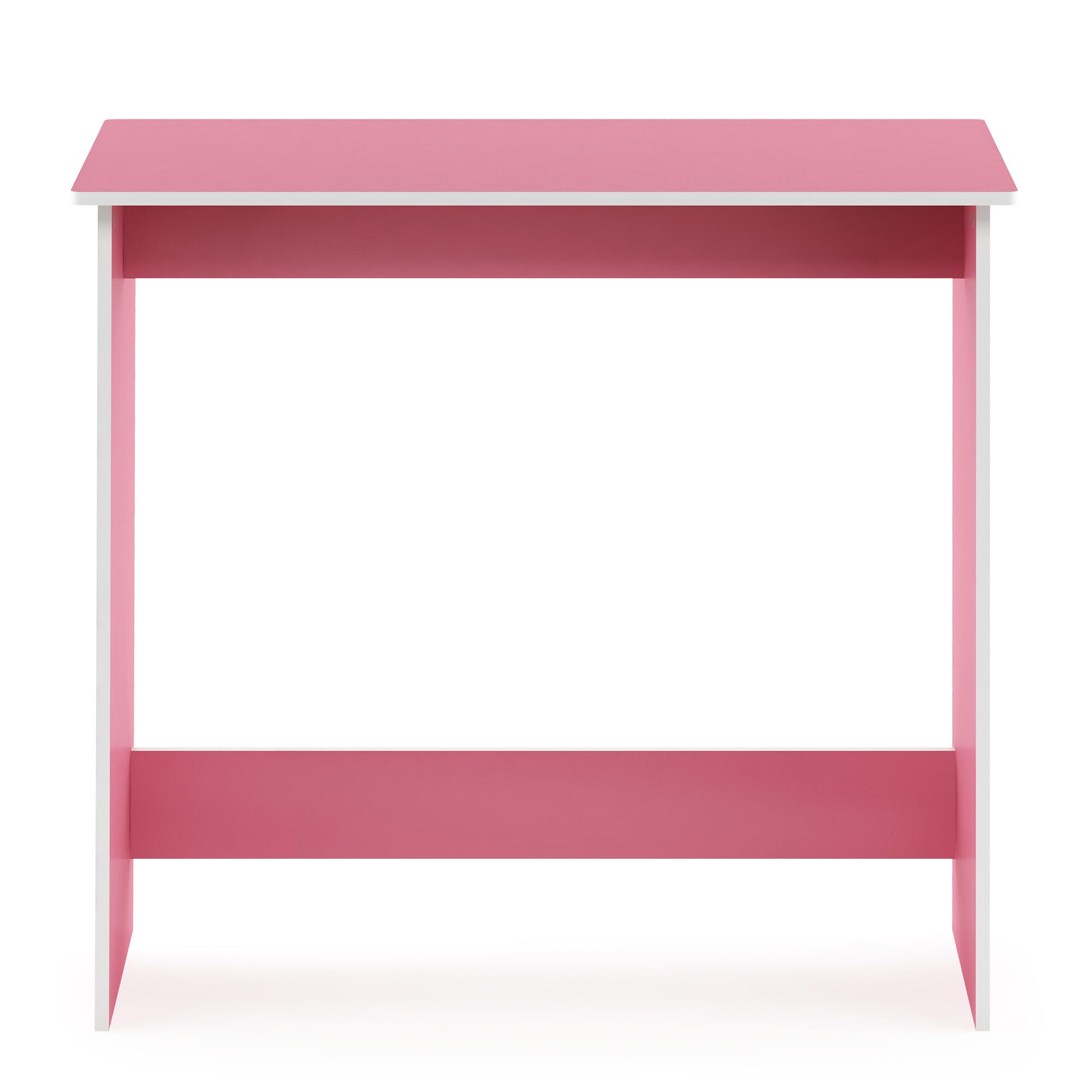 Simplistic Simplistic 35" Home Office Desk, Pink, large