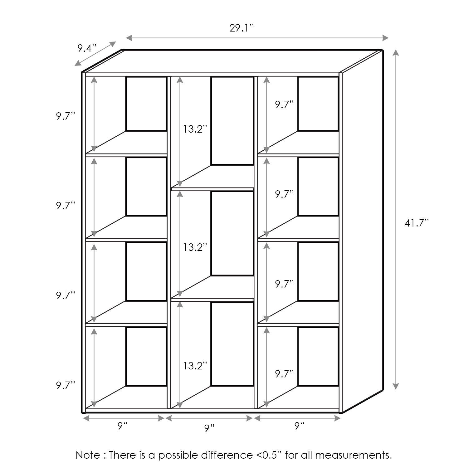 11-Cube Reversible Open Shelf Bookcase | Ashley
