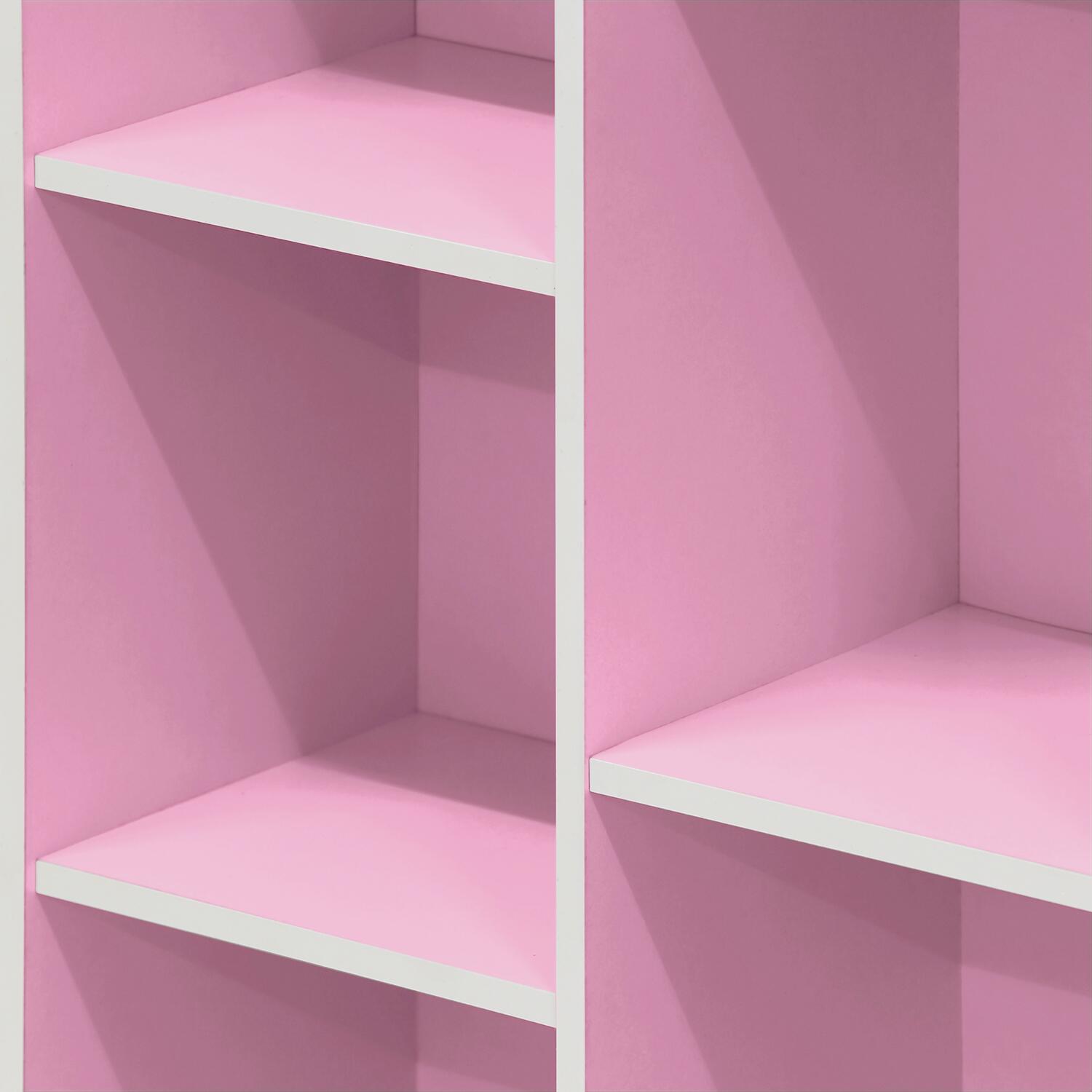 Luder 7-Cube Reversible Open Shelf, Pink, large