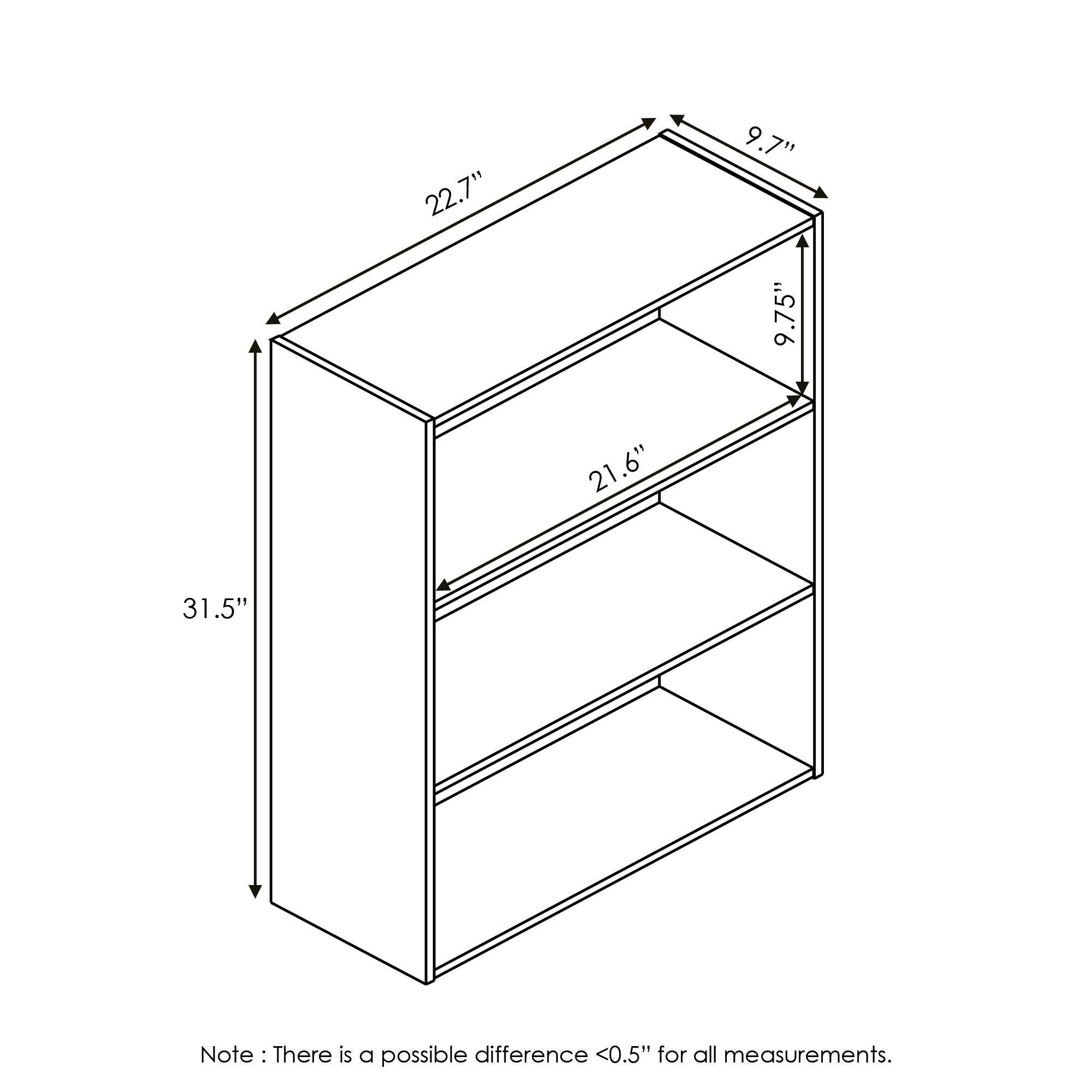 Pasir Pasir 3-Tier Open Shelf, Dark Brown, large