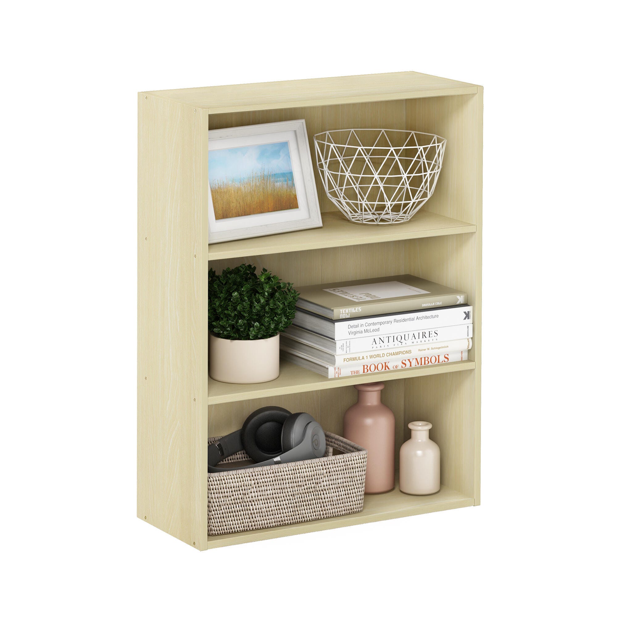 Pasir Pasir 3-Tier Open Shelf, Beige, large