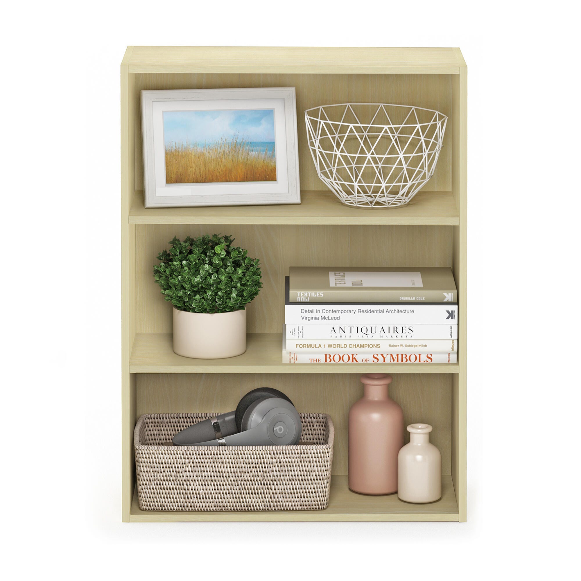 Pasir Pasir 3-Tier Open Shelf, Beige, large