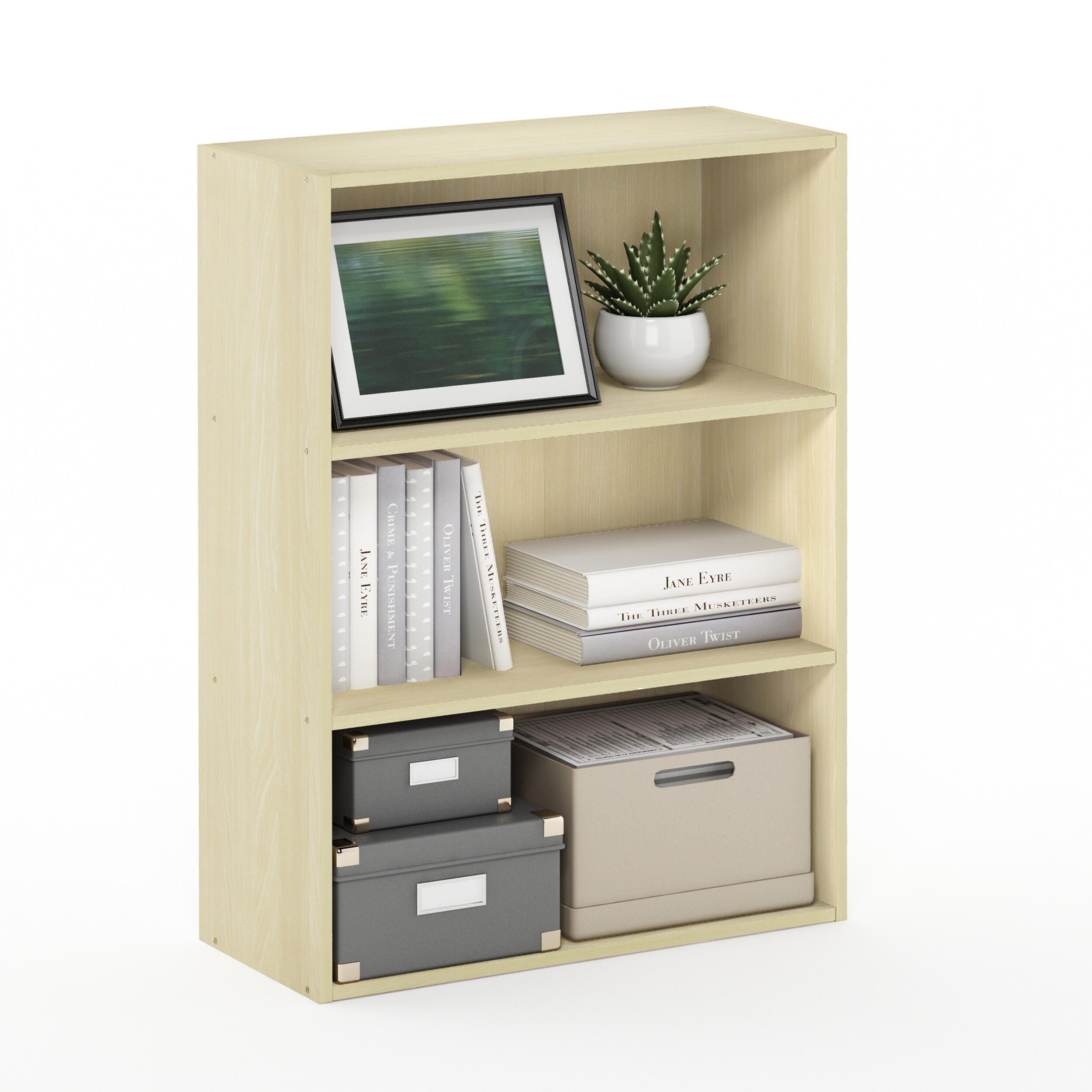 Pasir Pasir 3-Tier Open Shelf, Beige, large