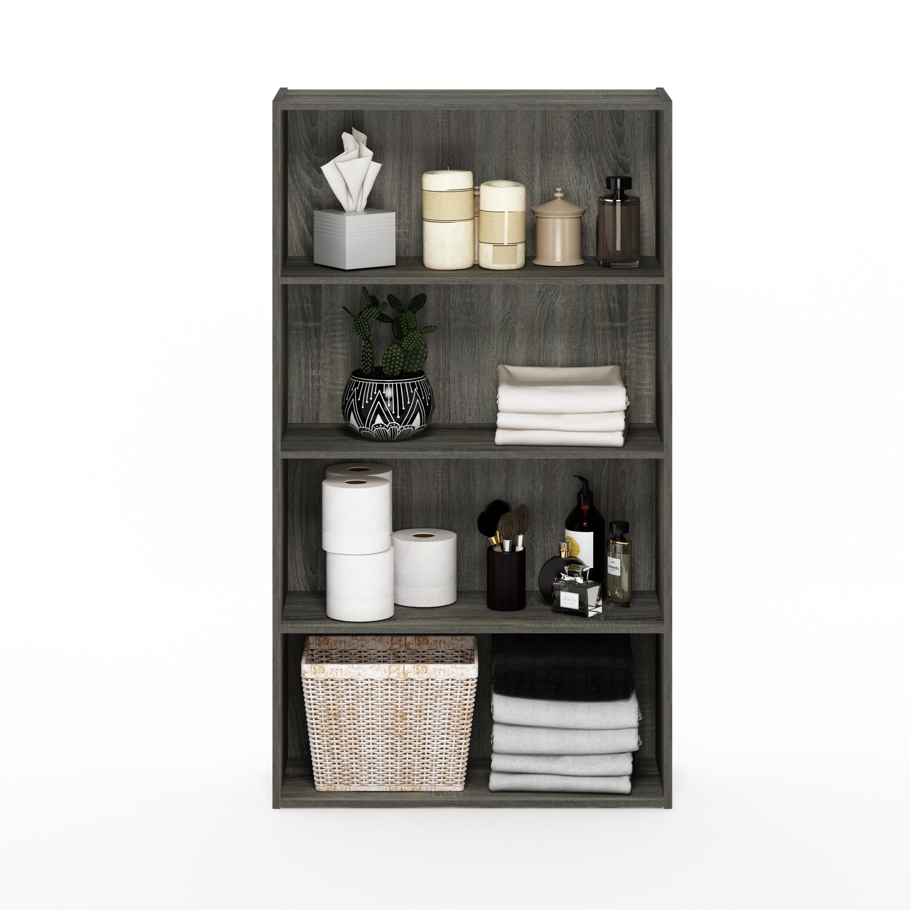 Pasir 4 Tier Open Shelf, Gray, large