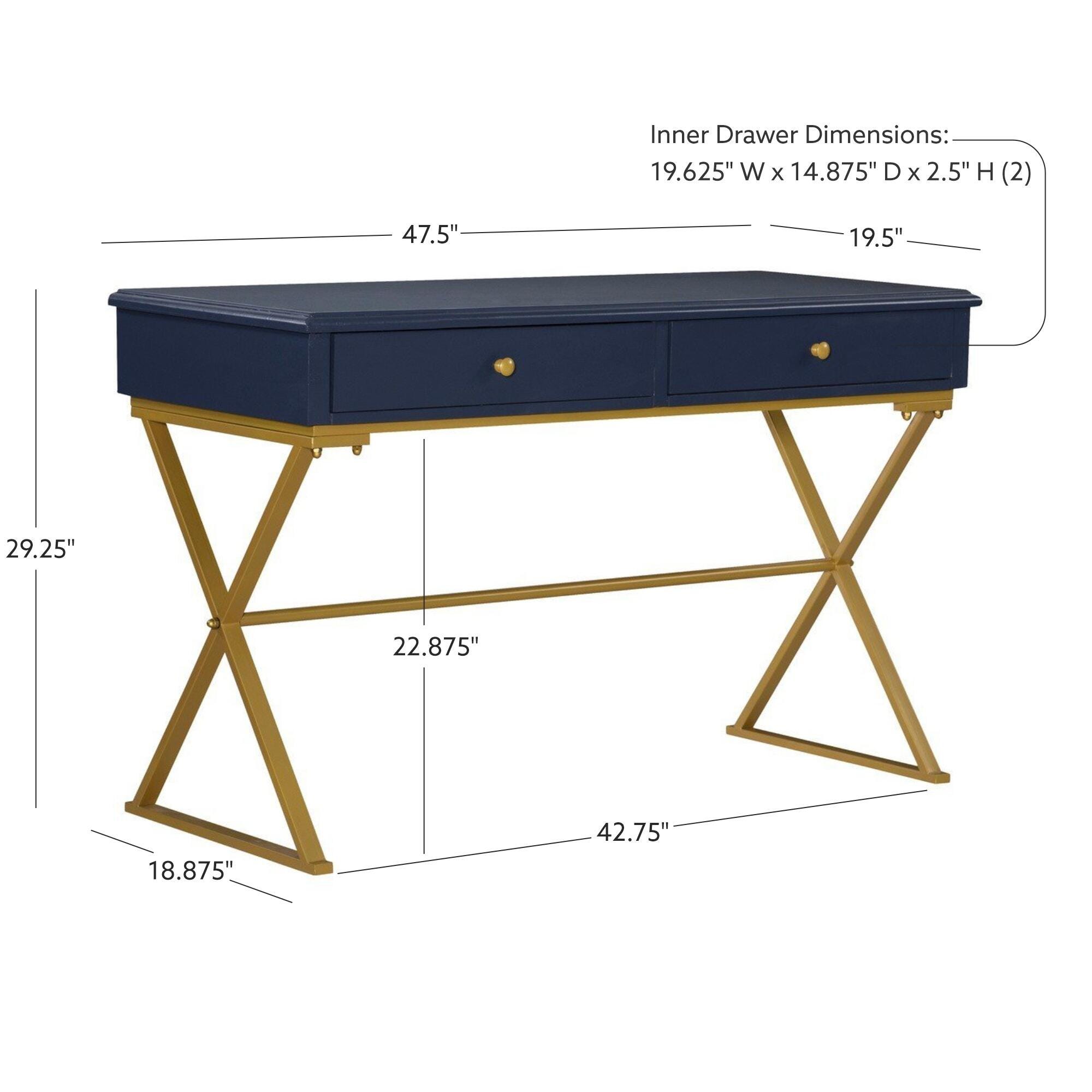 Linon Henrick Campaign Desk, , large