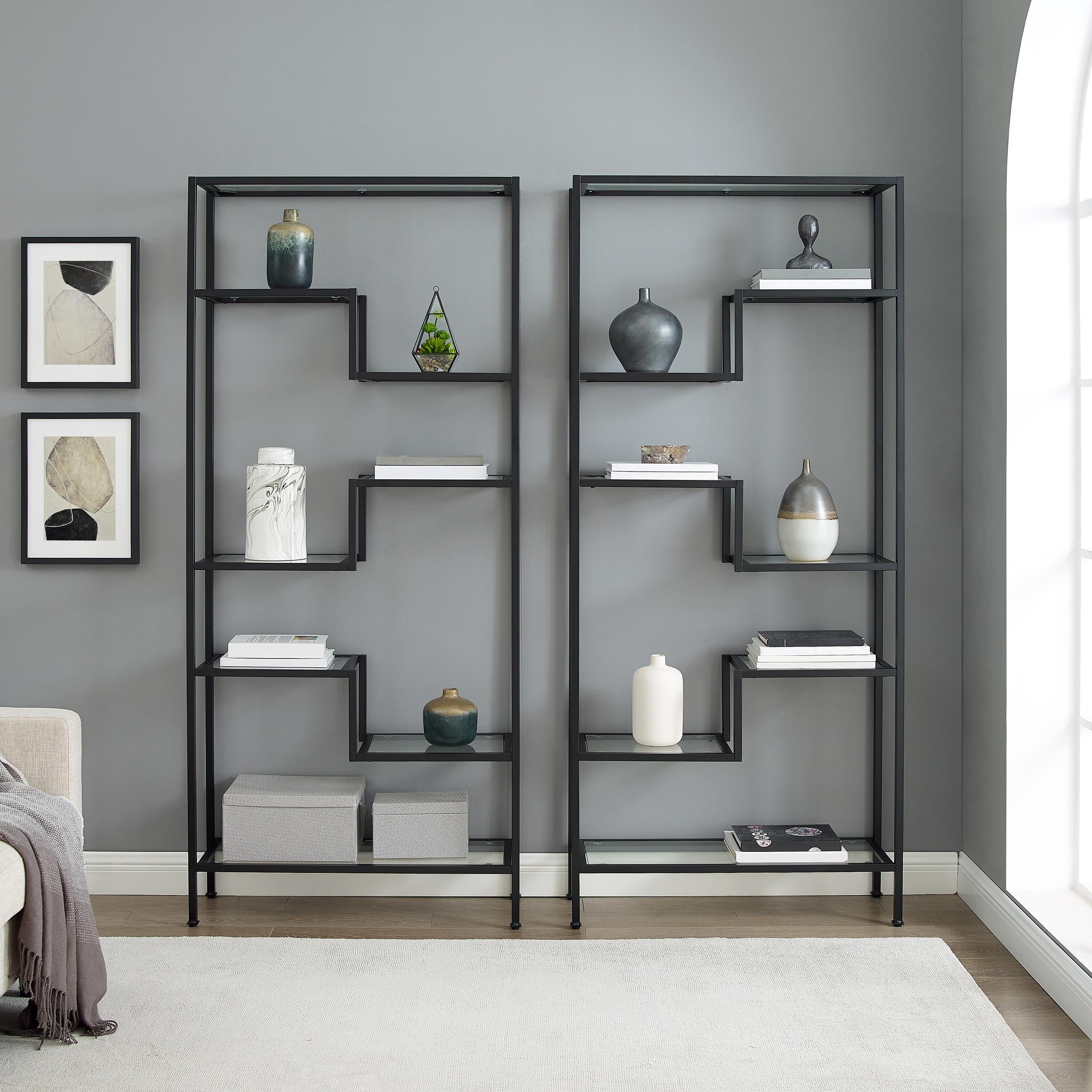 Crosley Sloane 2-piece Etagere Set, Black, large