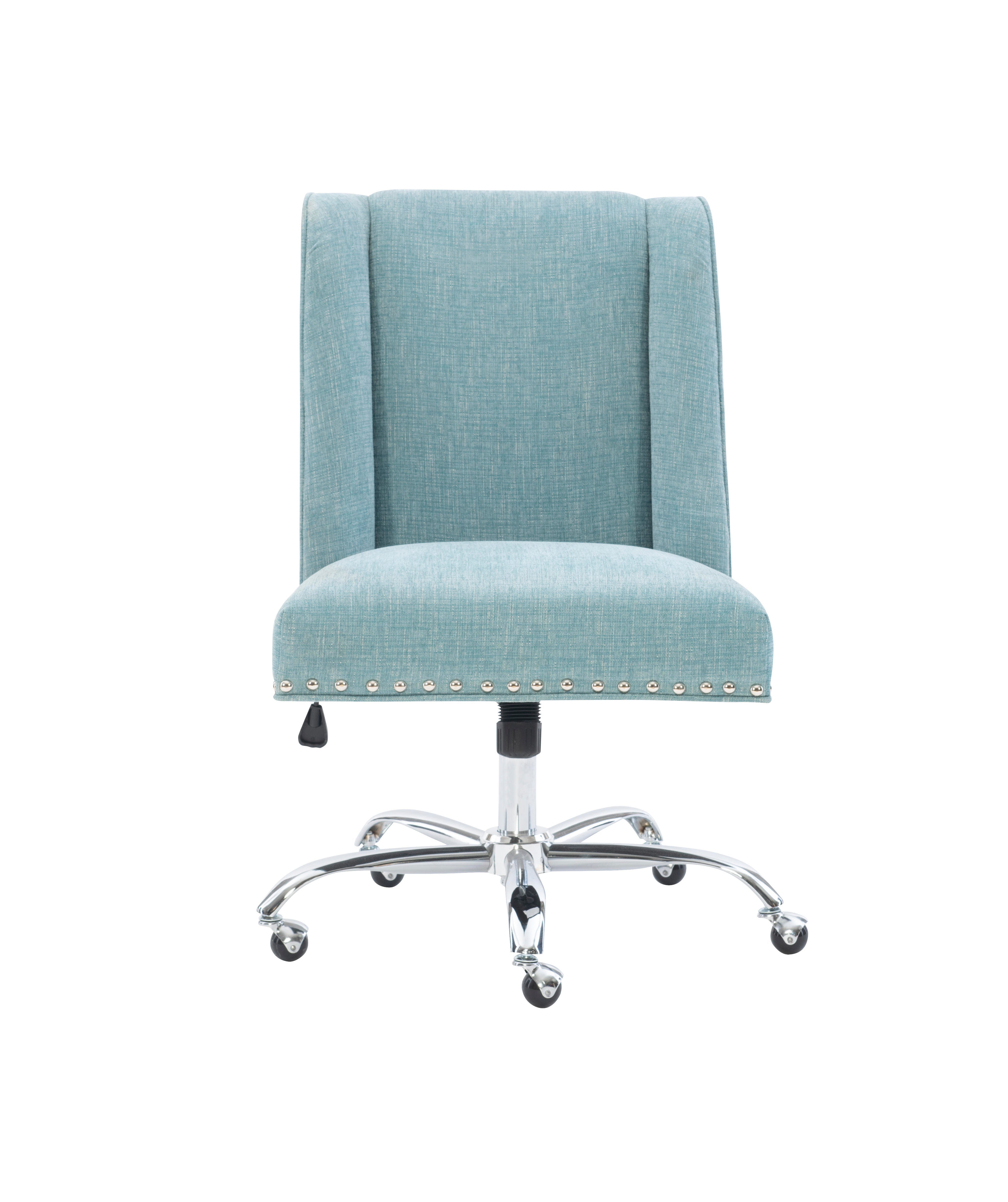 Linon Draper Office Chair, Light Blue, large
