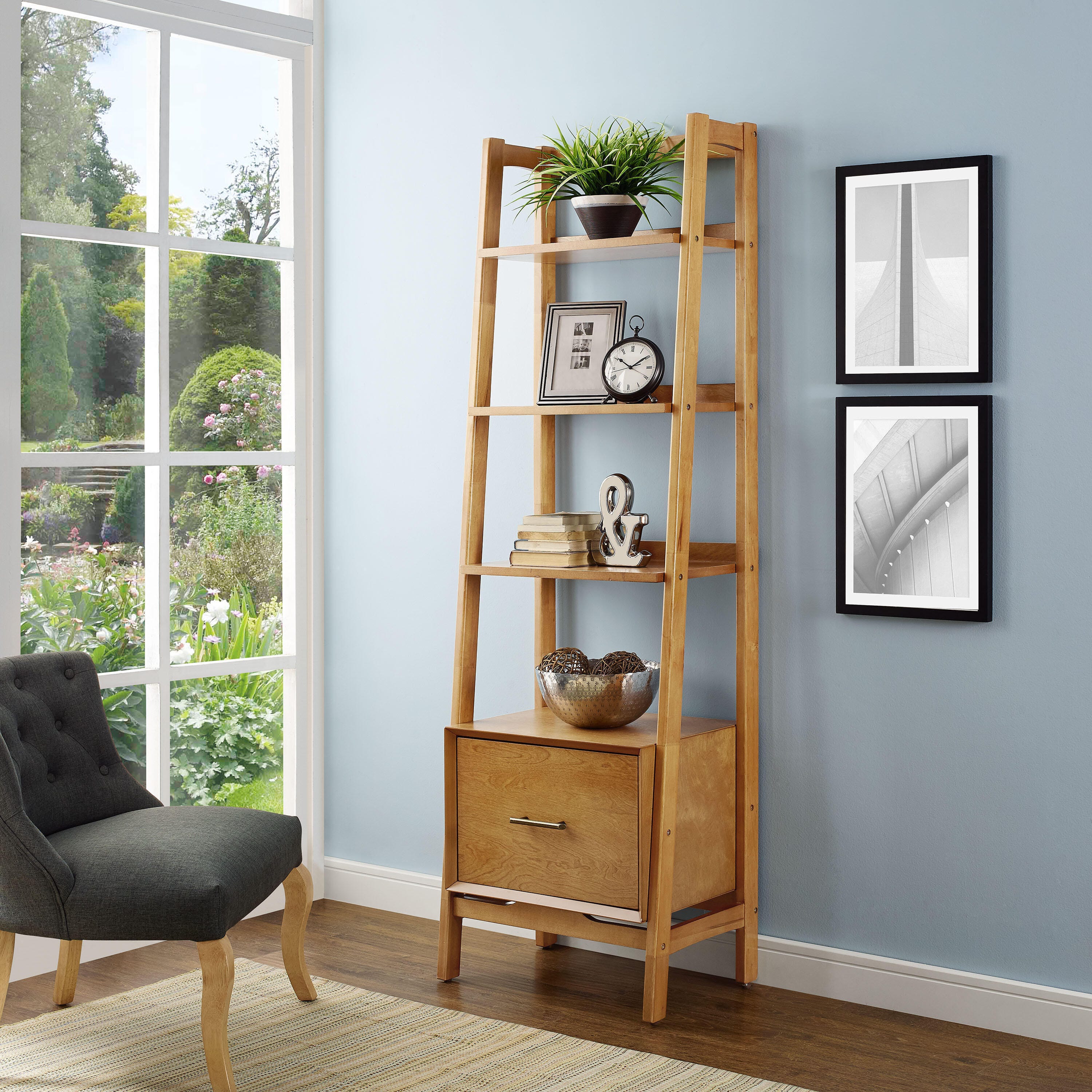Crosley Landon Small Etagere, Beige, large