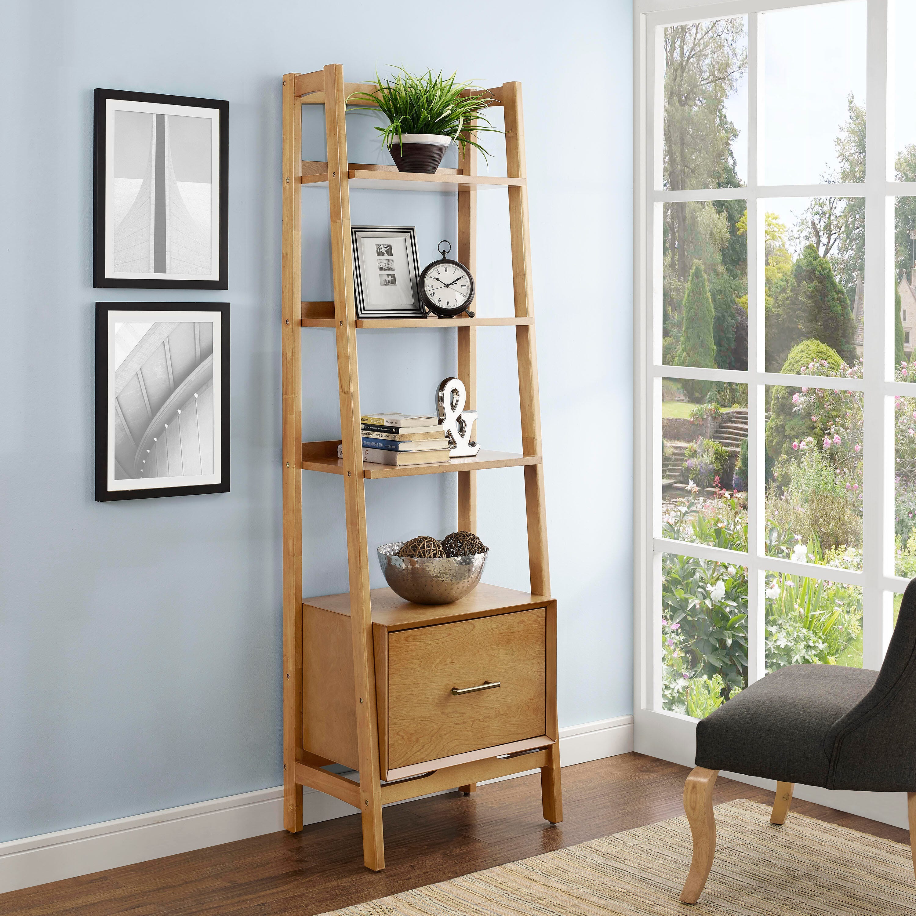 Crosley Landon Small Etagere, Beige, large