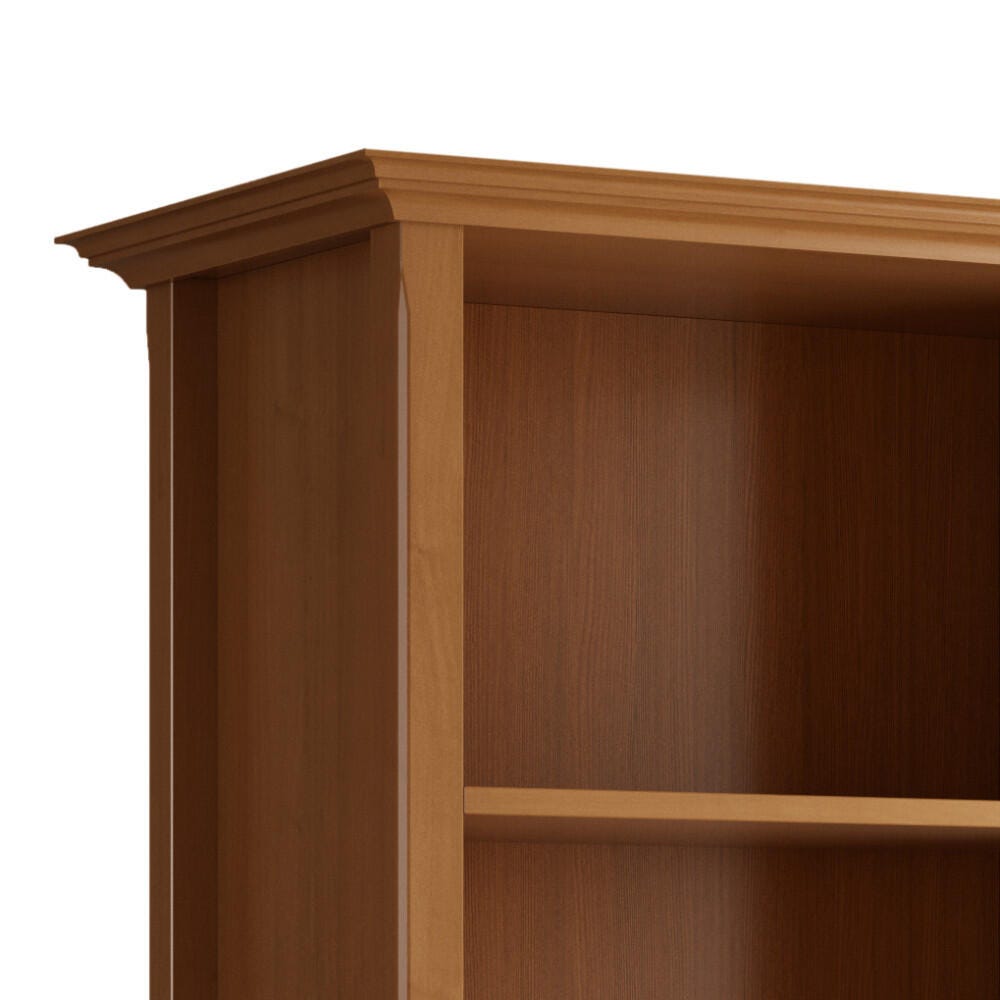 Simpli Home Amherst 5 Shelf Bookcase, Brown, large