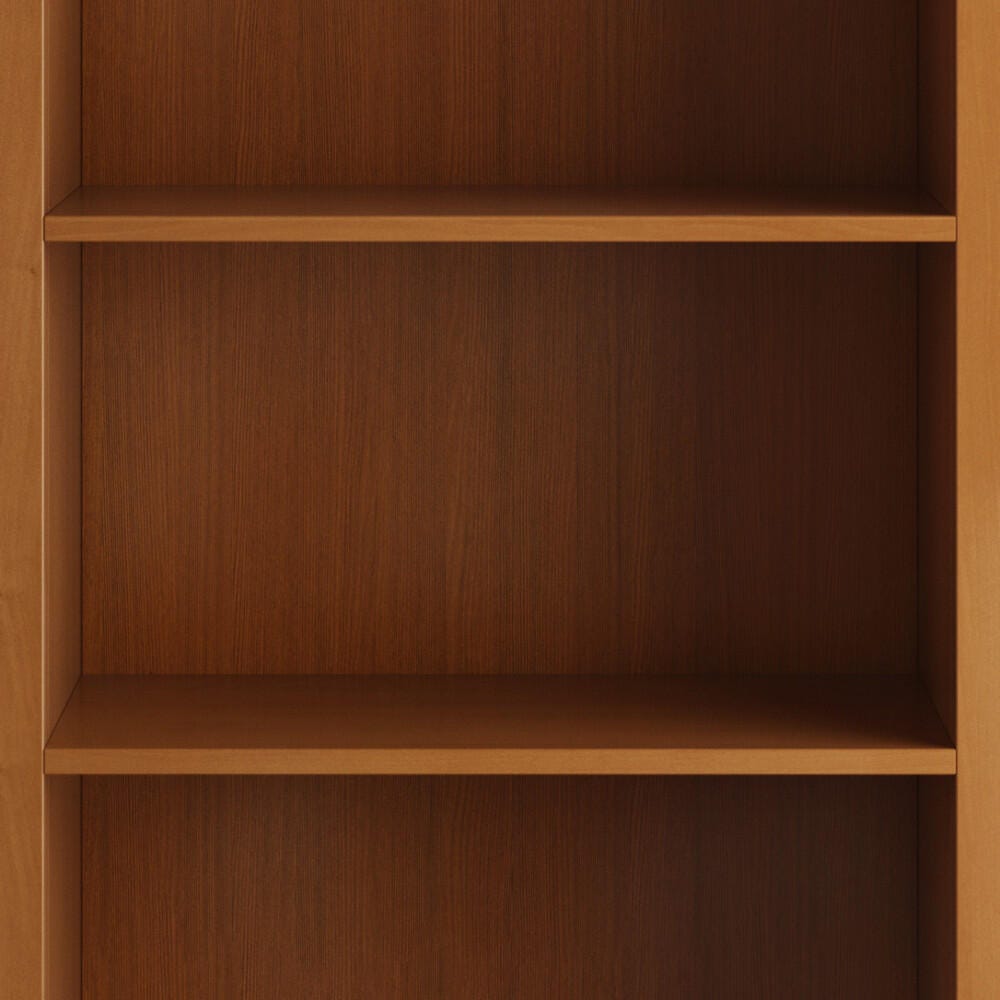 Simpli Home Amherst 5 Shelf Bookcase, Brown, large