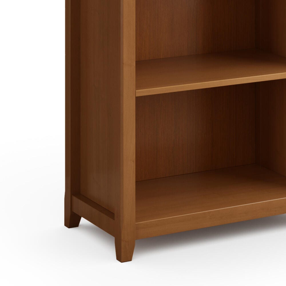 Simpli Home Amherst 5 Shelf Bookcase, Brown, large