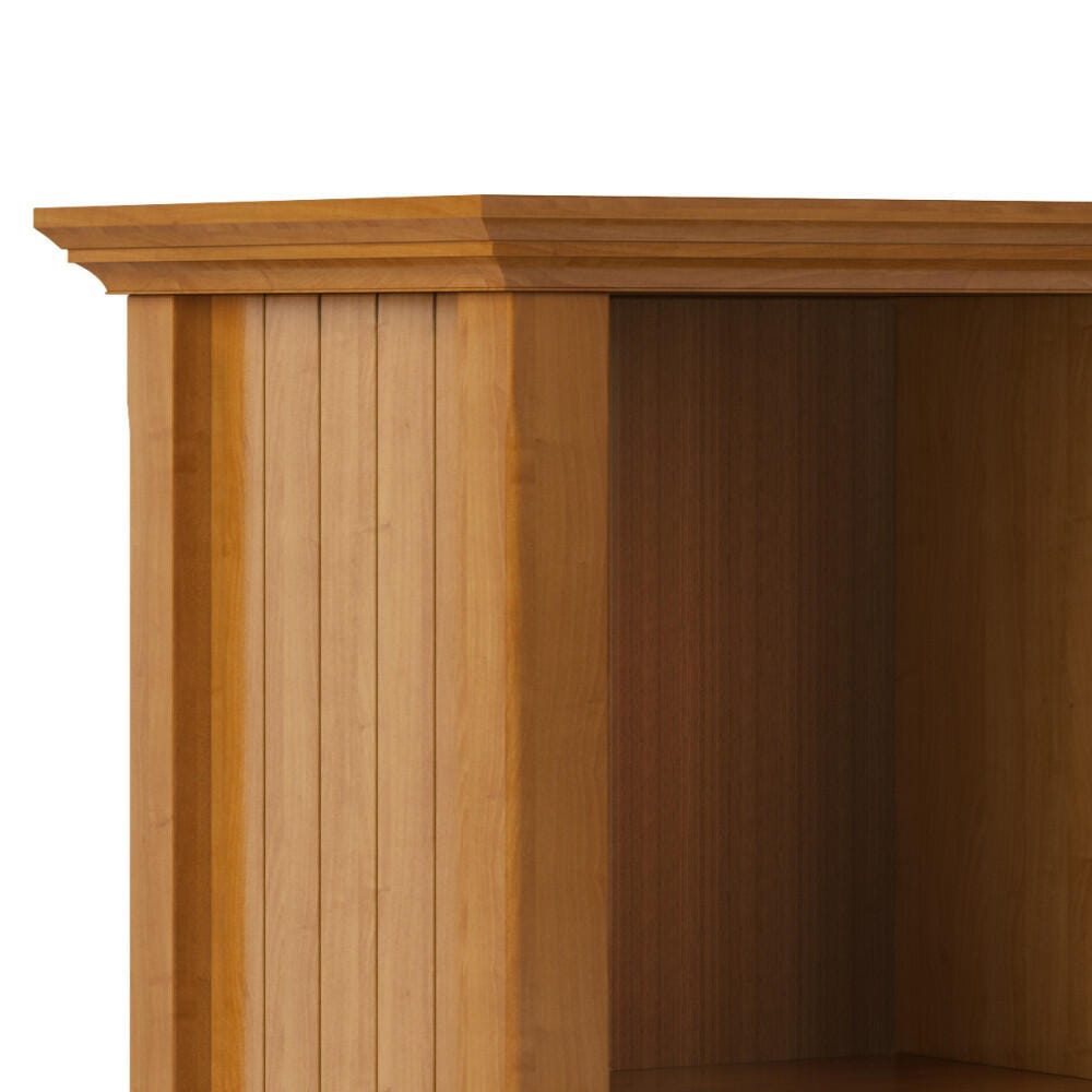 Simpli Home Acadian Acadian Rustic 8 Cube Storage Sofa Table, Brown, large