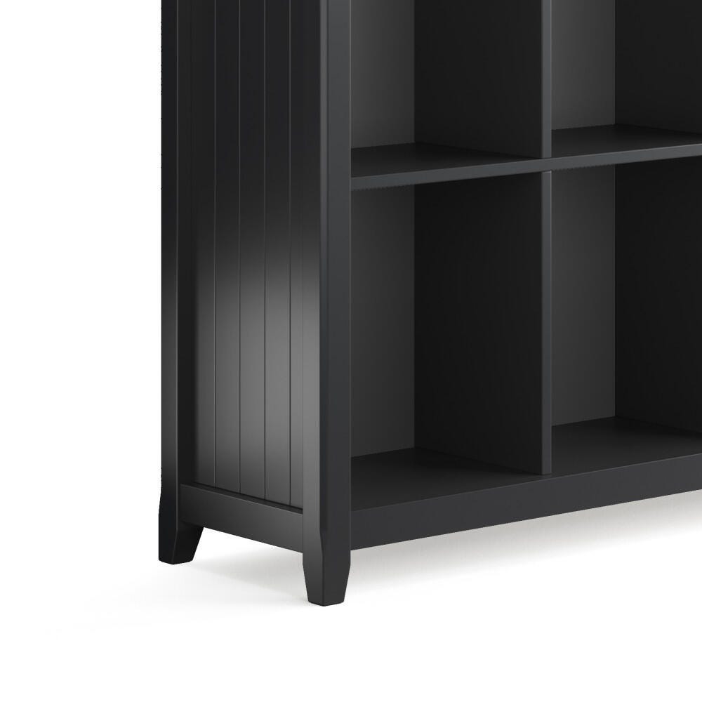 Simpli Home Acadian Rustic 12 Cube Storage, Black, large