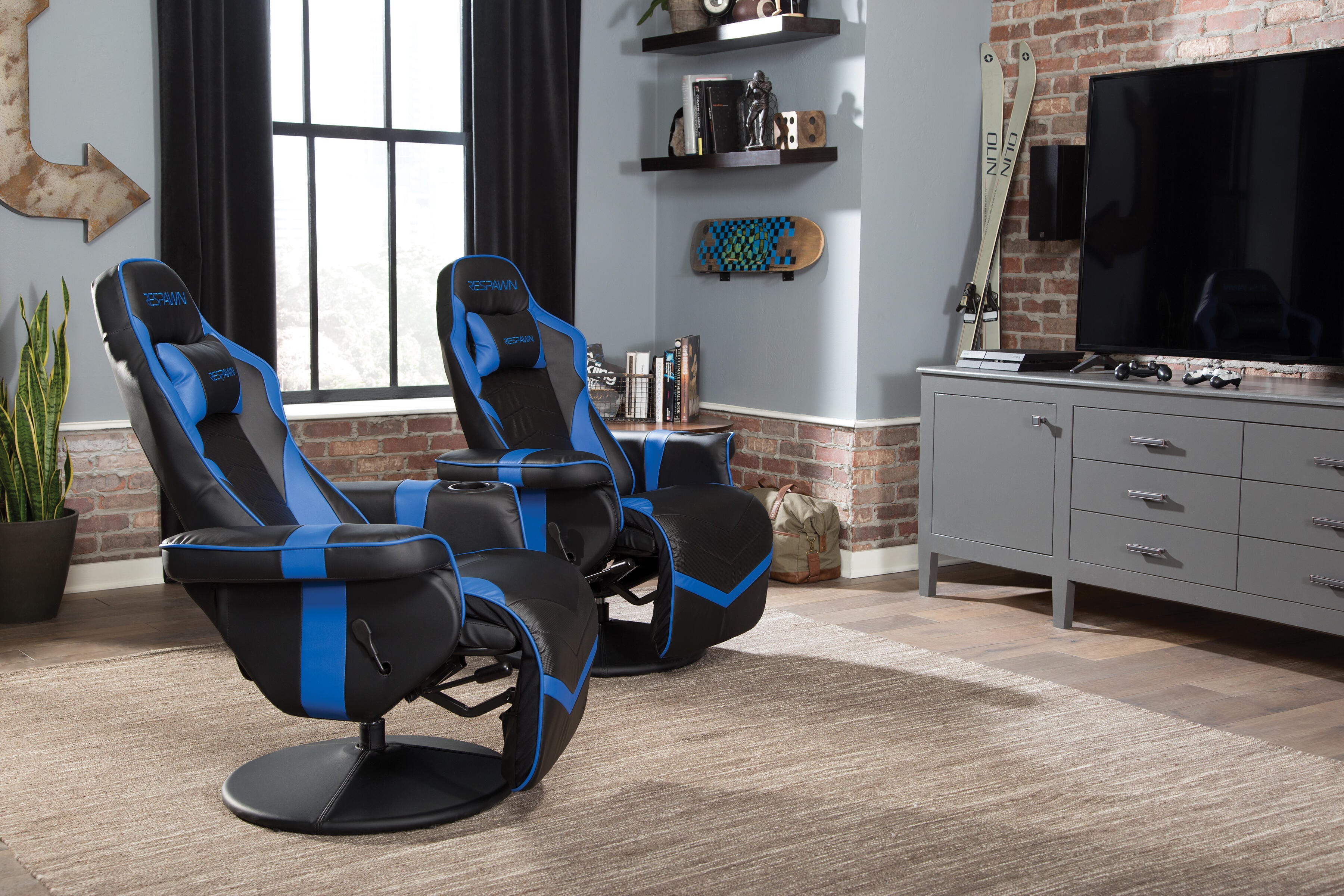 RESPAWN 900 Gaming Recliner, Blue, large