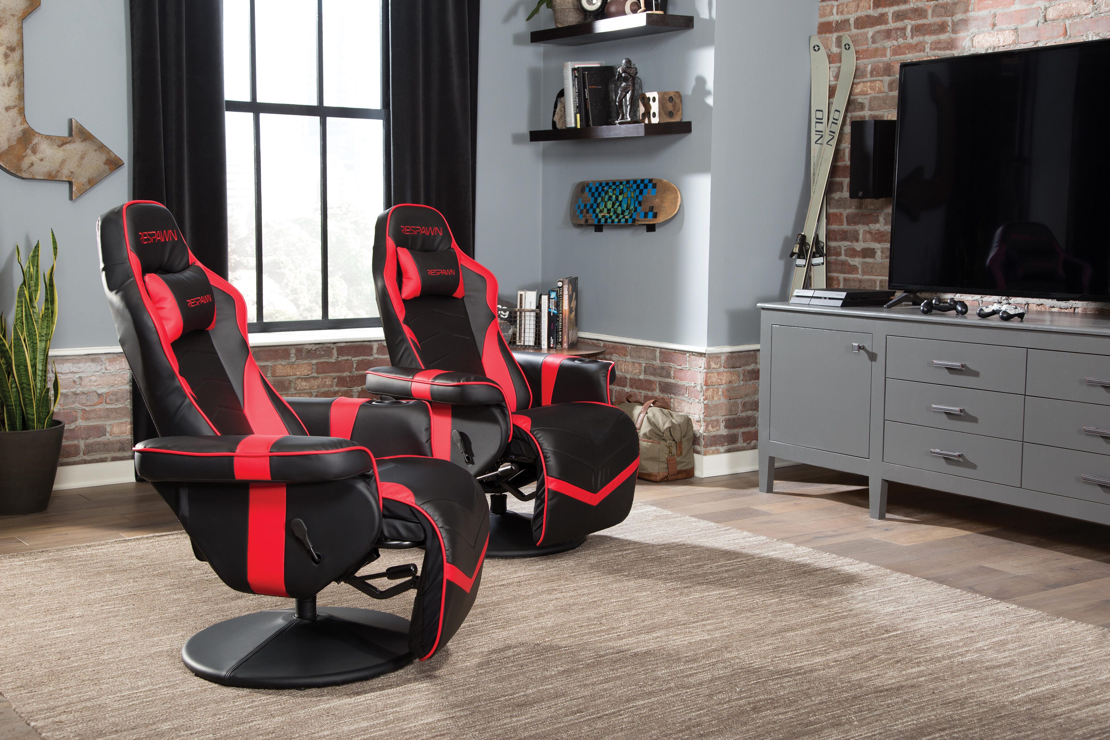 RESPAWN 900 Gaming Recliner, Red, large