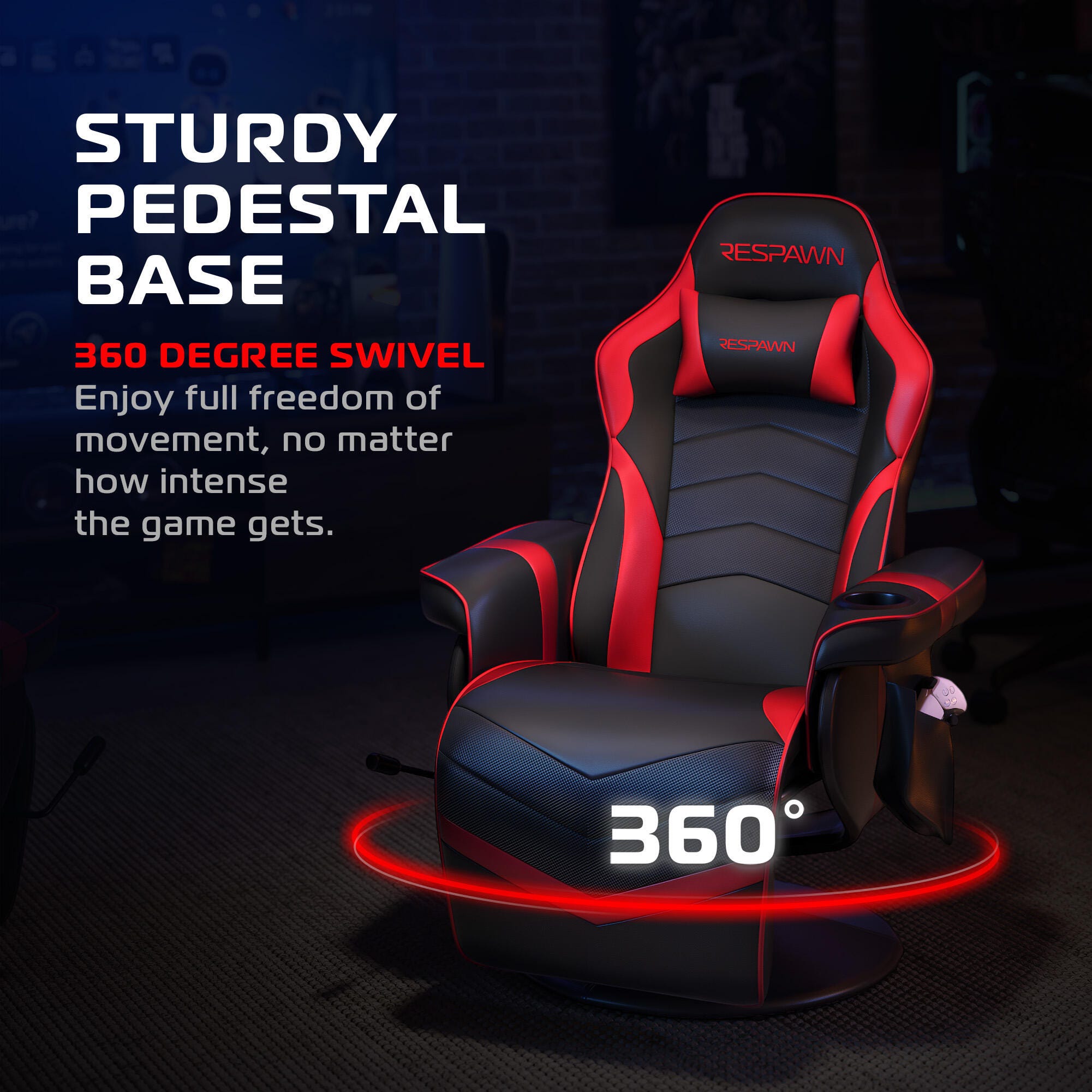 RESPAWN 900 Gaming Recliner, Red, large