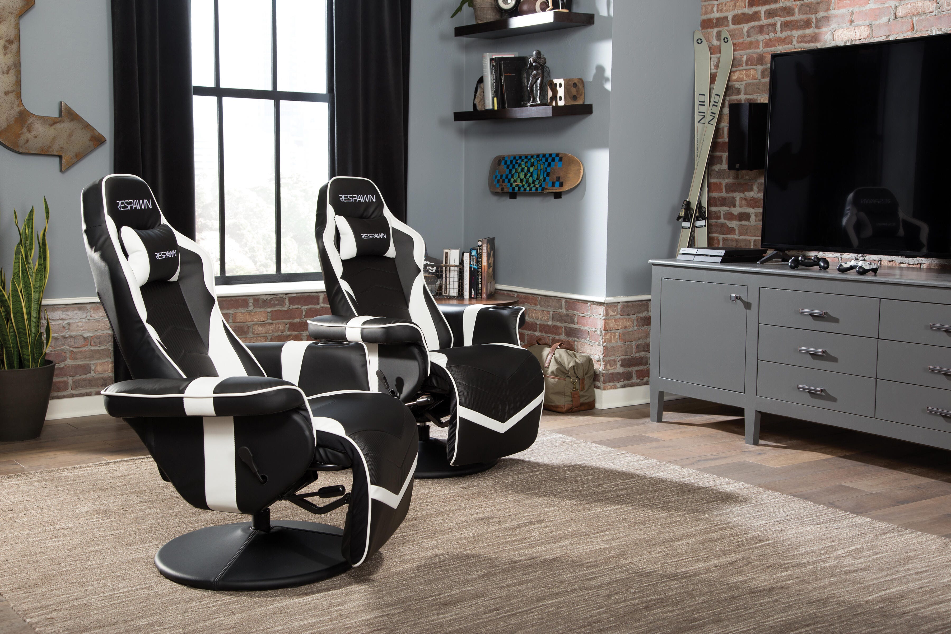 RESPAWN 900 Gaming Recliner, White, large