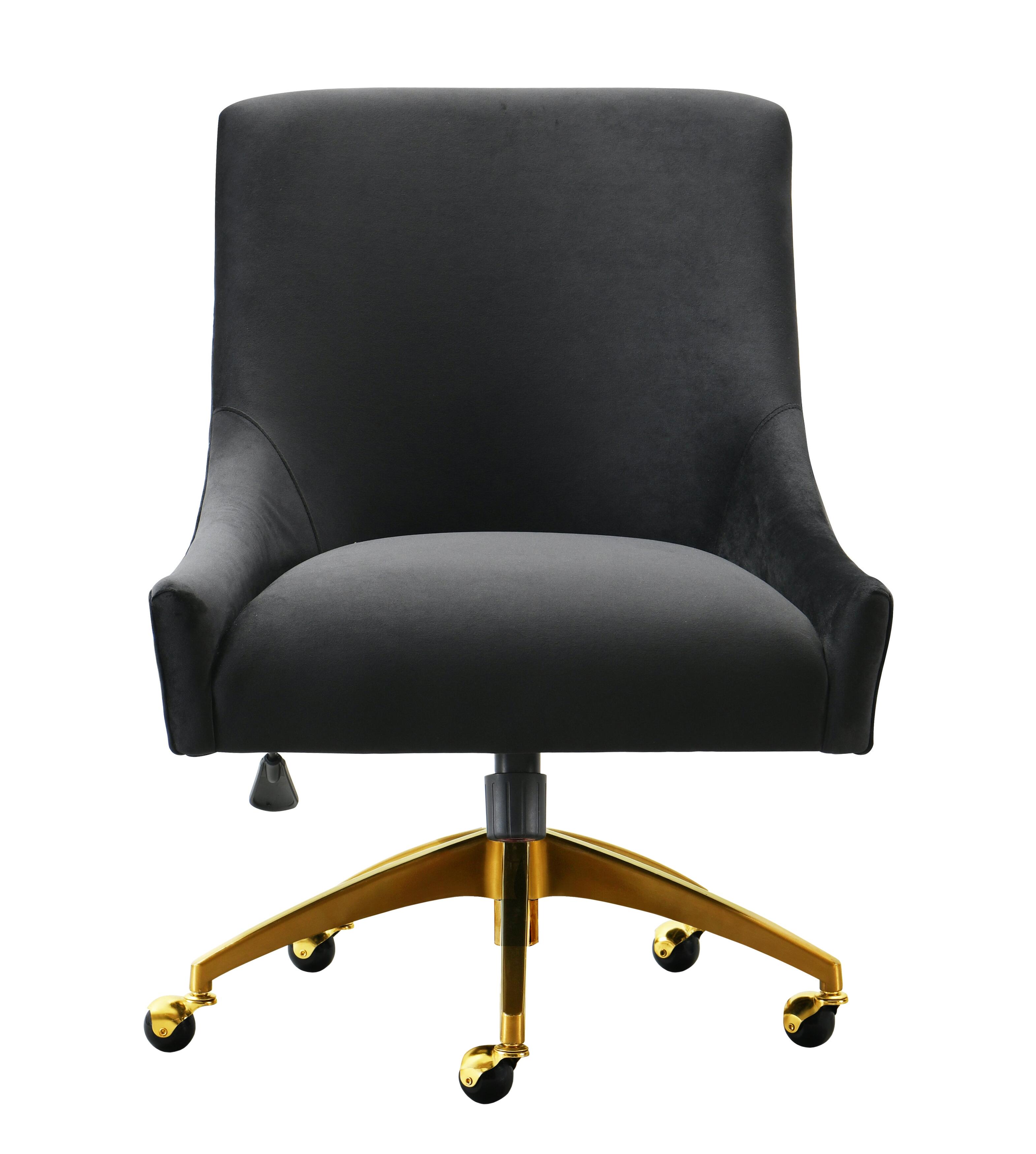 TOV Furniture Office Swivel Chair, Black/Gray, large