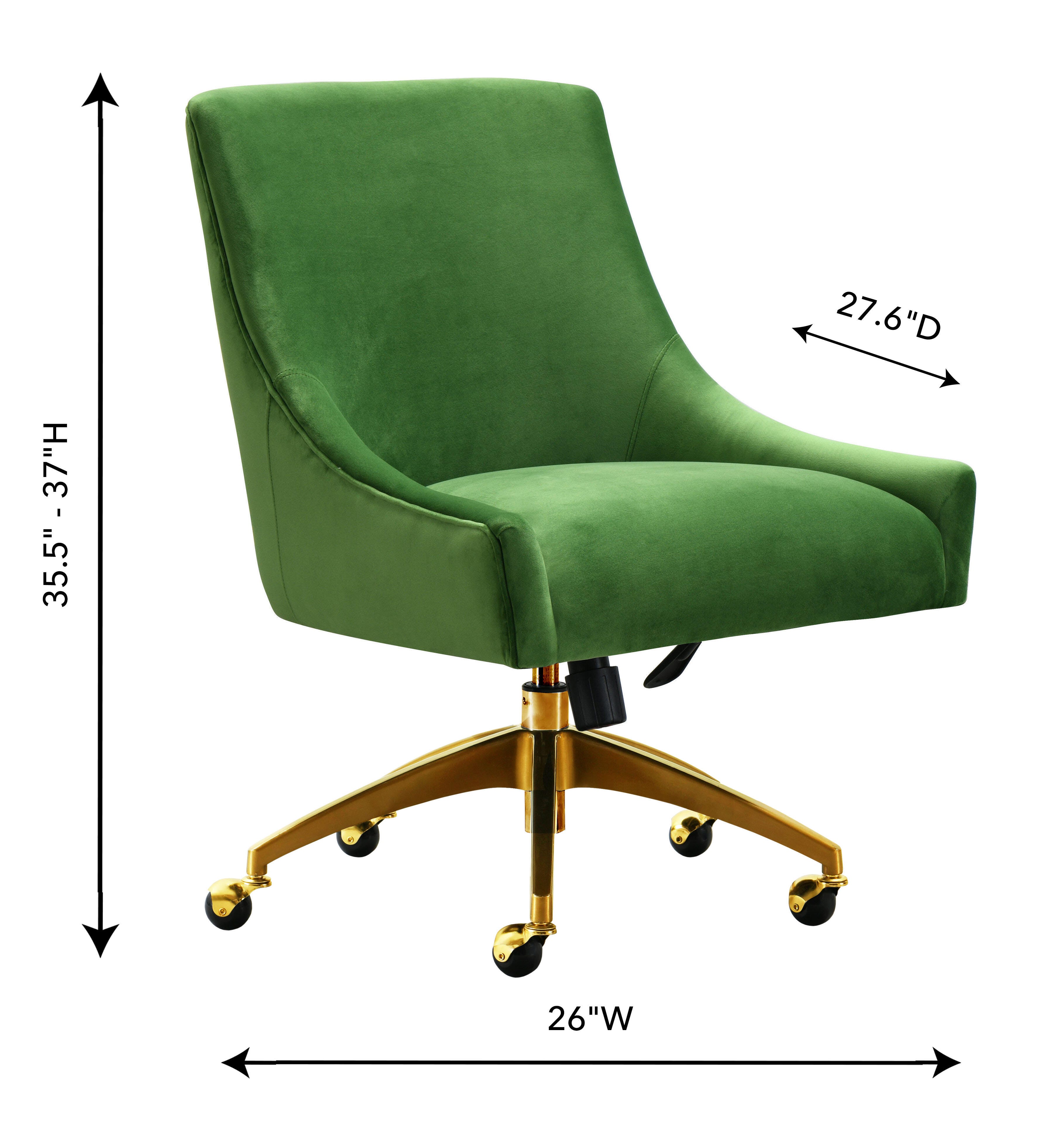 TOV Furniture Office Swivel Chair, Green, large