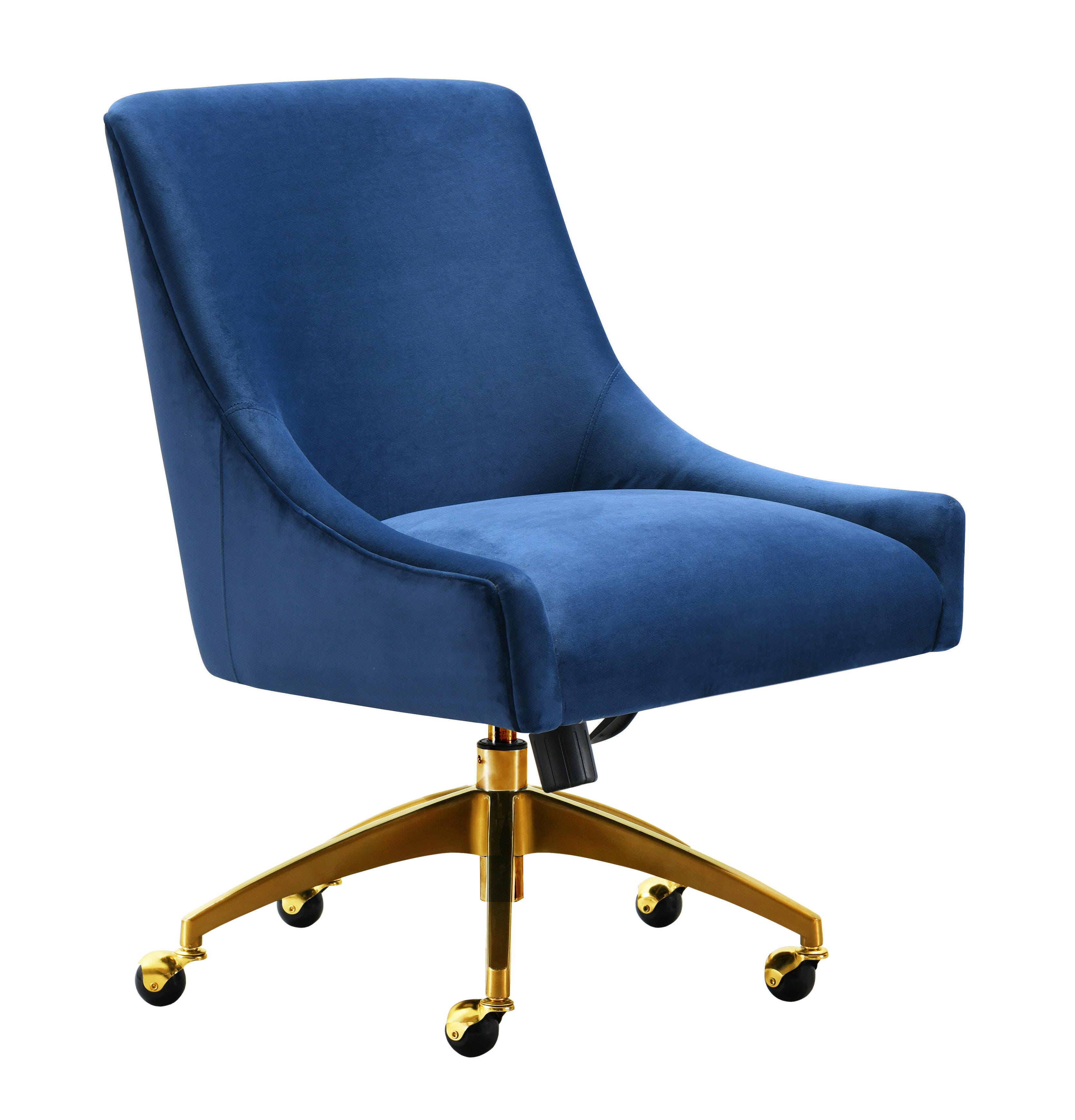 TOV Furniture Office Swivel Chair, Blue, large