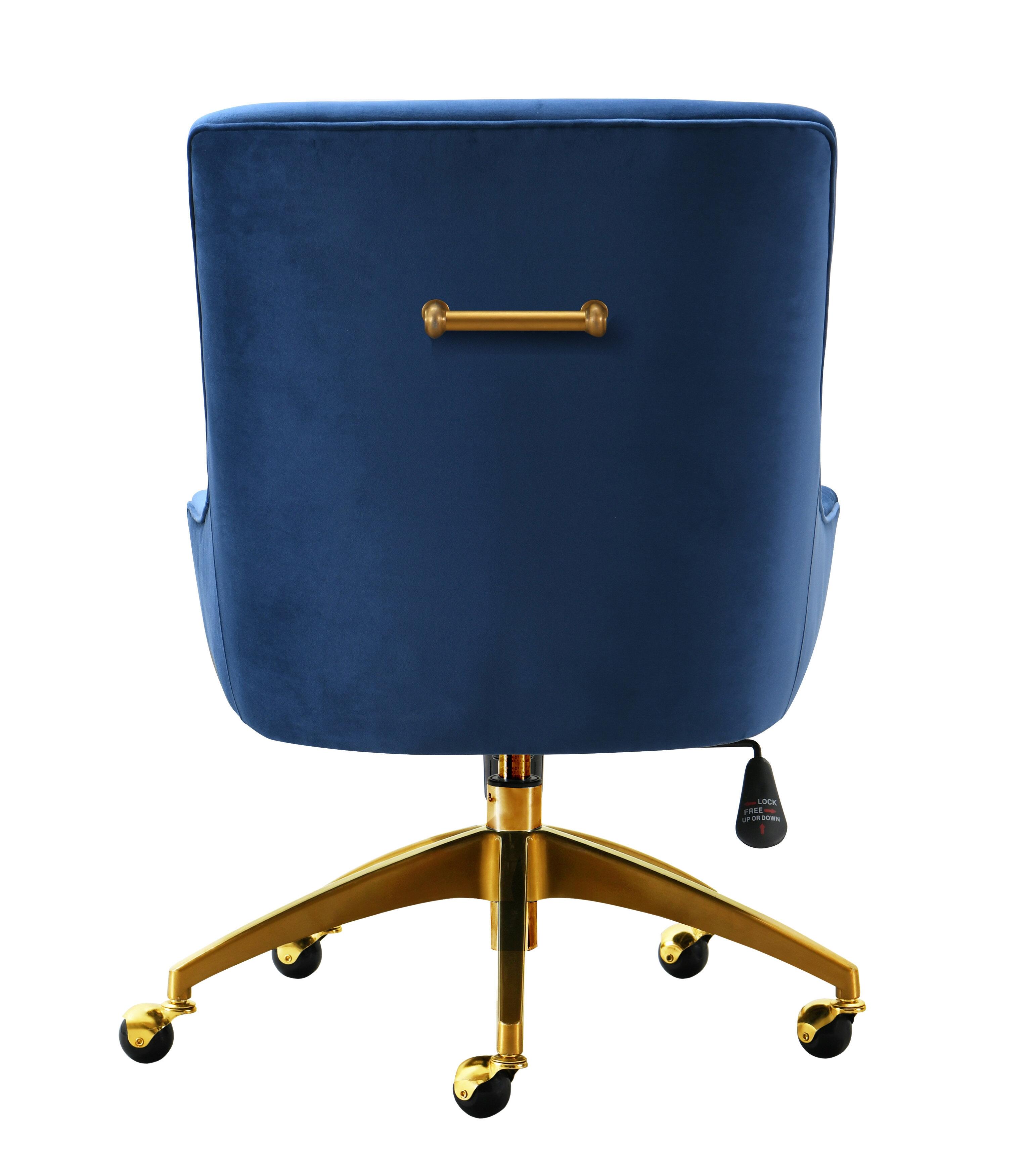 TOV Furniture Office Swivel Chair, Blue, large