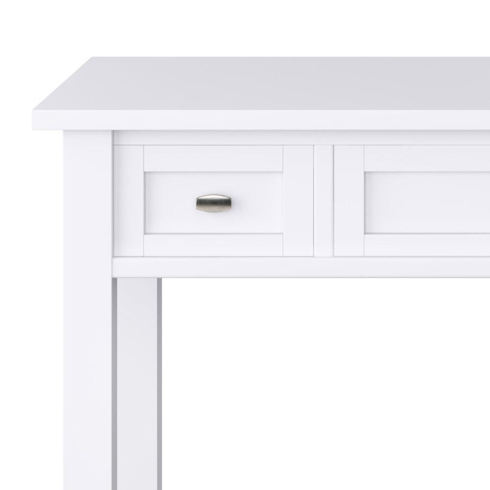 Warm Shaker Solid Wood 48" Writing Office Desk, White, large