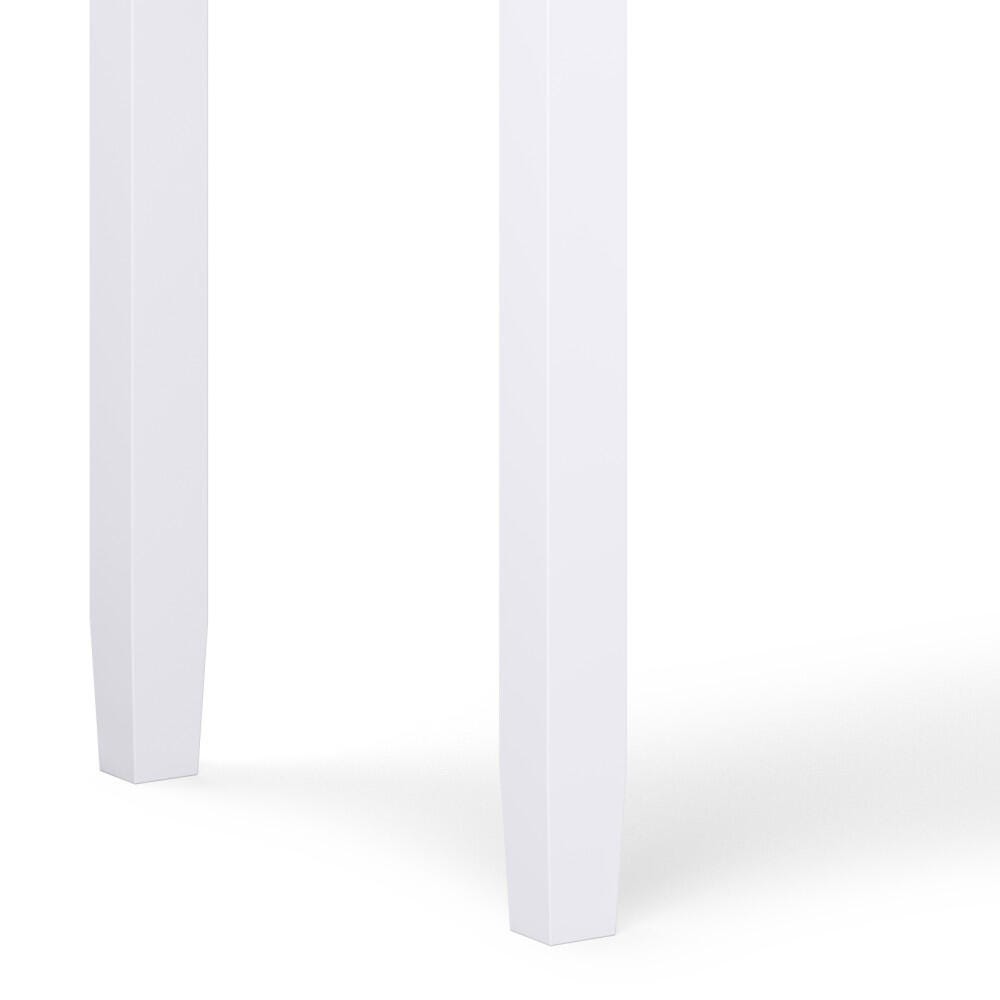 Warm Shaker Solid Wood 48" Writing Office Desk, White, large