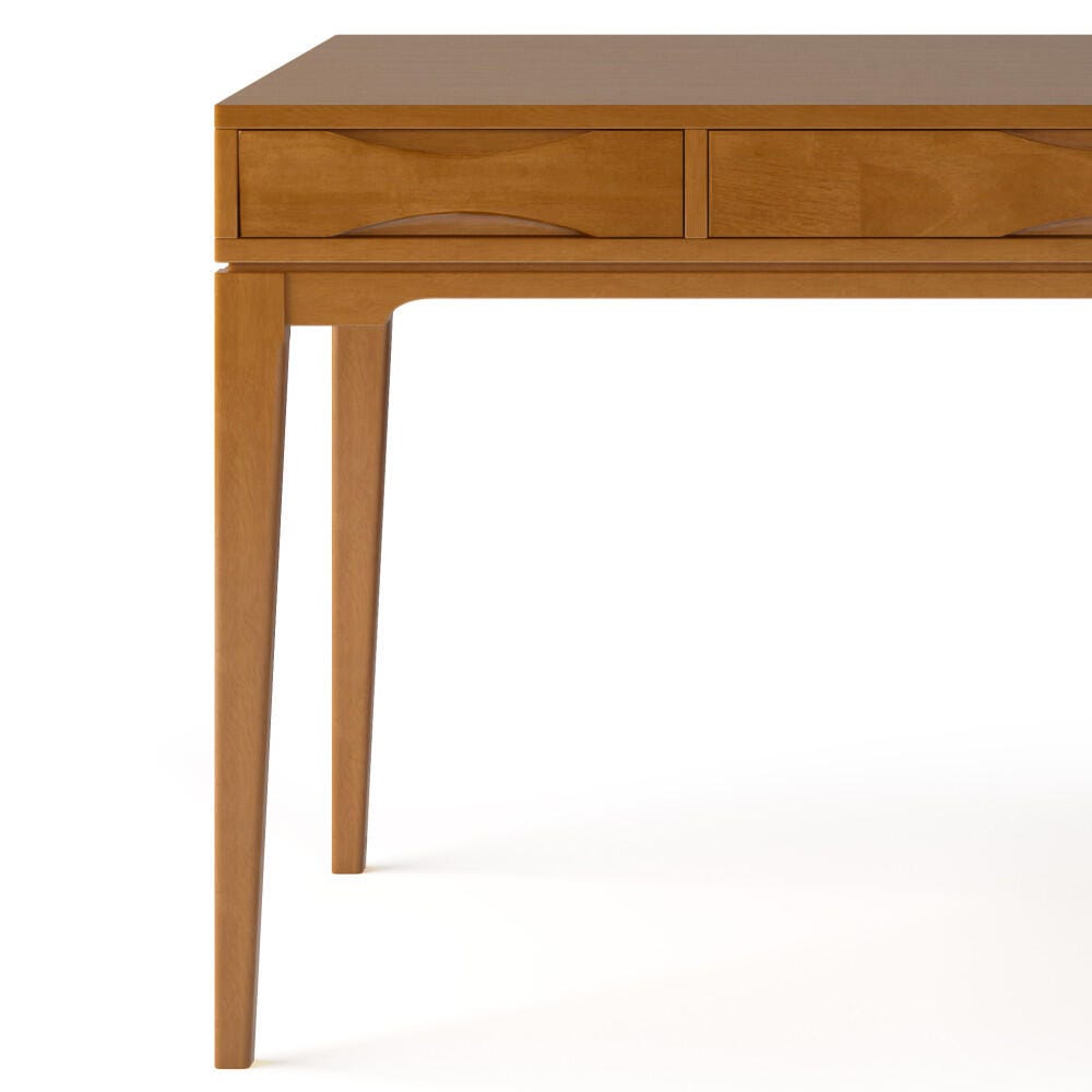 Harper Solid Hardwood 60" Desk, Brown, large