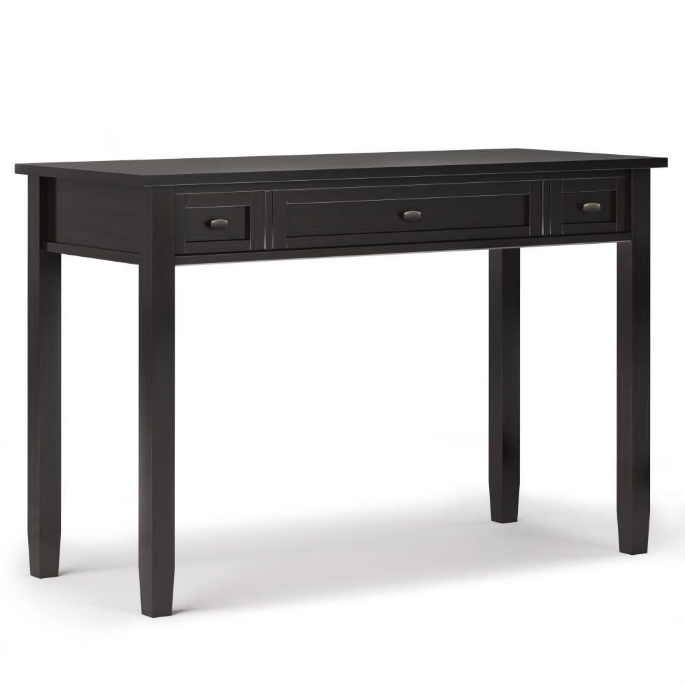 Warm Shaker Solid Wood Rustic 48" Writing Office Desk, Brown, large