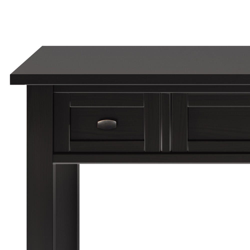 Warm Shaker Solid Wood Rustic 48" Writing Office Desk, Brown, large