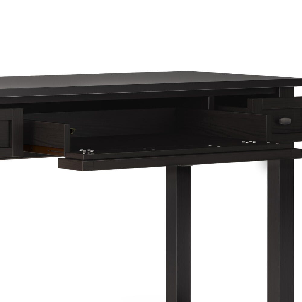 Warm Shaker Solid Wood Rustic 48" Writing Office Desk, Brown, large