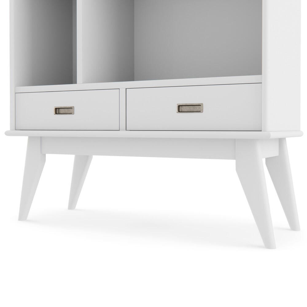 Draper 64" Wide Bookcase and Storage Unit, White, large