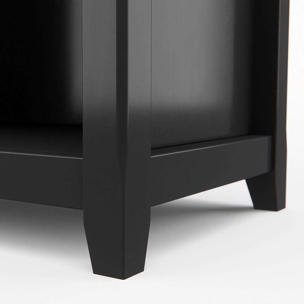 Amherst 70" Transitional 5 Shelf Bookcase, Black, large