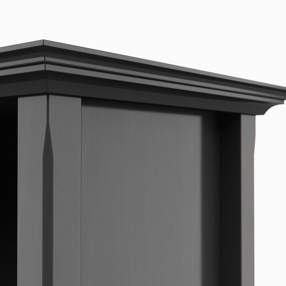 Amherst 70" Transitional 5 Shelf Bookcase, Black, large