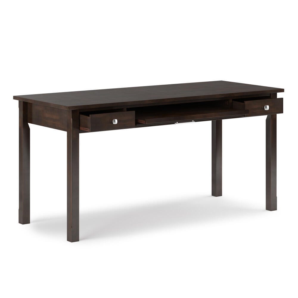 Avalon Contemporary 60" Wide Large Desk, Walnut Brown, large
