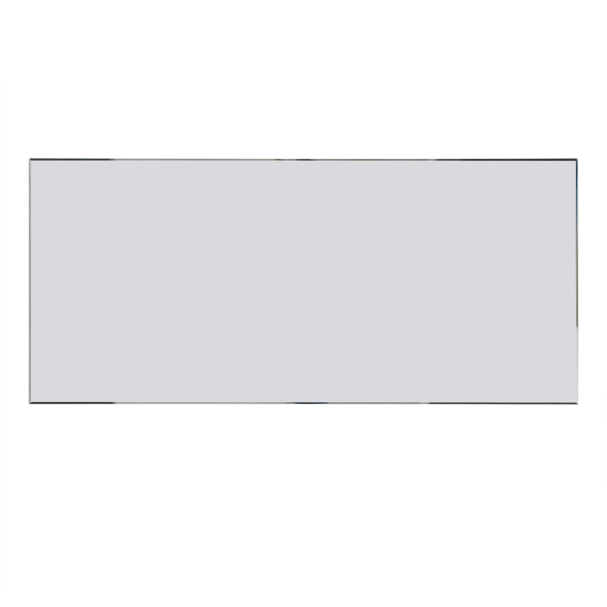 Wellax Glam Mirrored Writing Desk with Drawers, , large