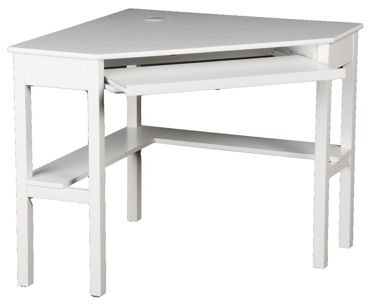 Meg Corner Computer Desk, White, large