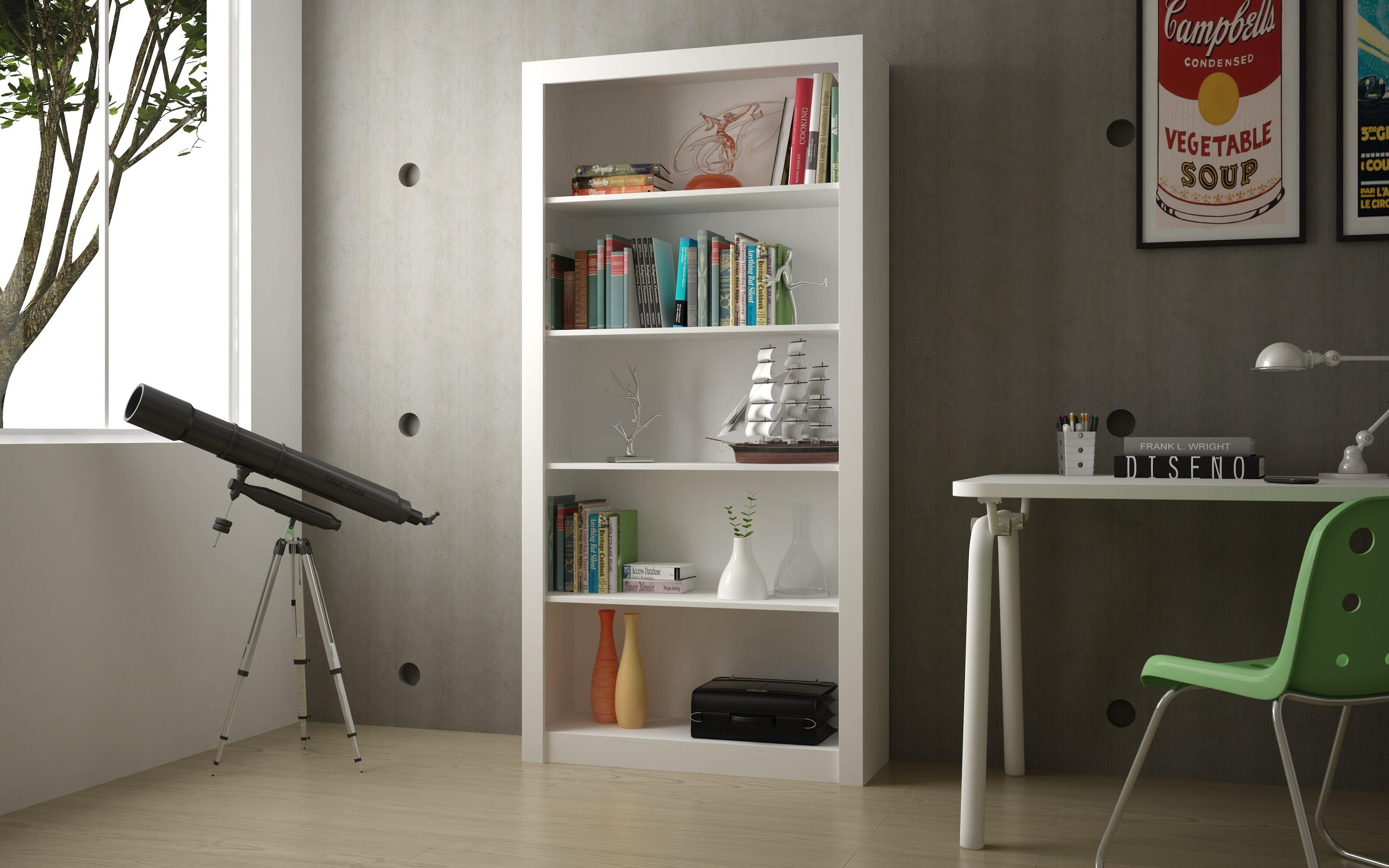 Olinda Bookcase, White, rollover