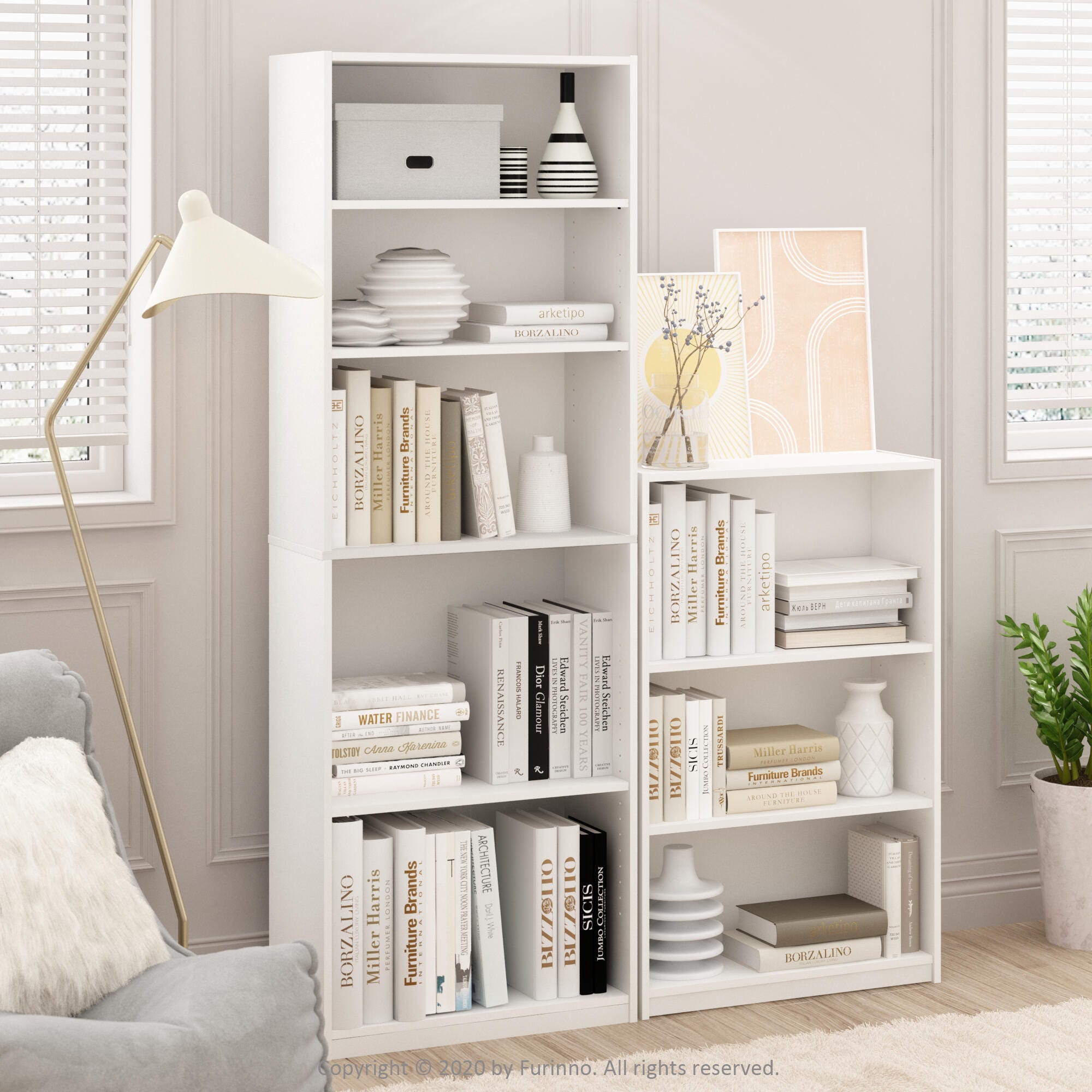 Furinno JAYA Simple Home 3-Tier Adjustable Shelf Bookcase | Ashley