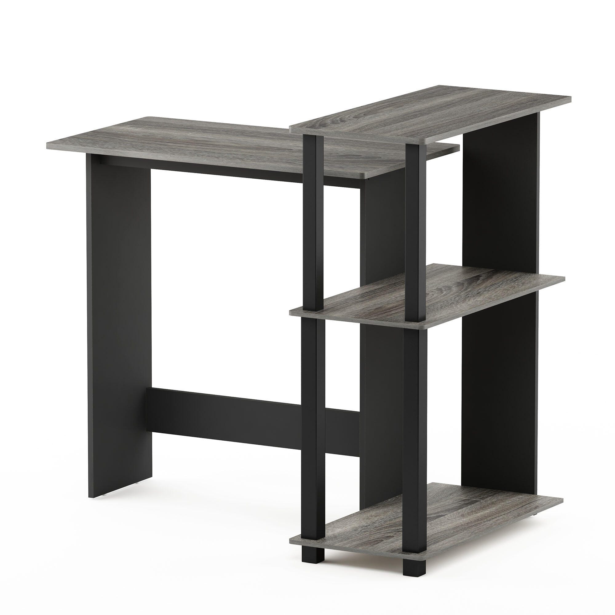 Furinno Abbott Corner Computer Desk with Bookshelf, , large