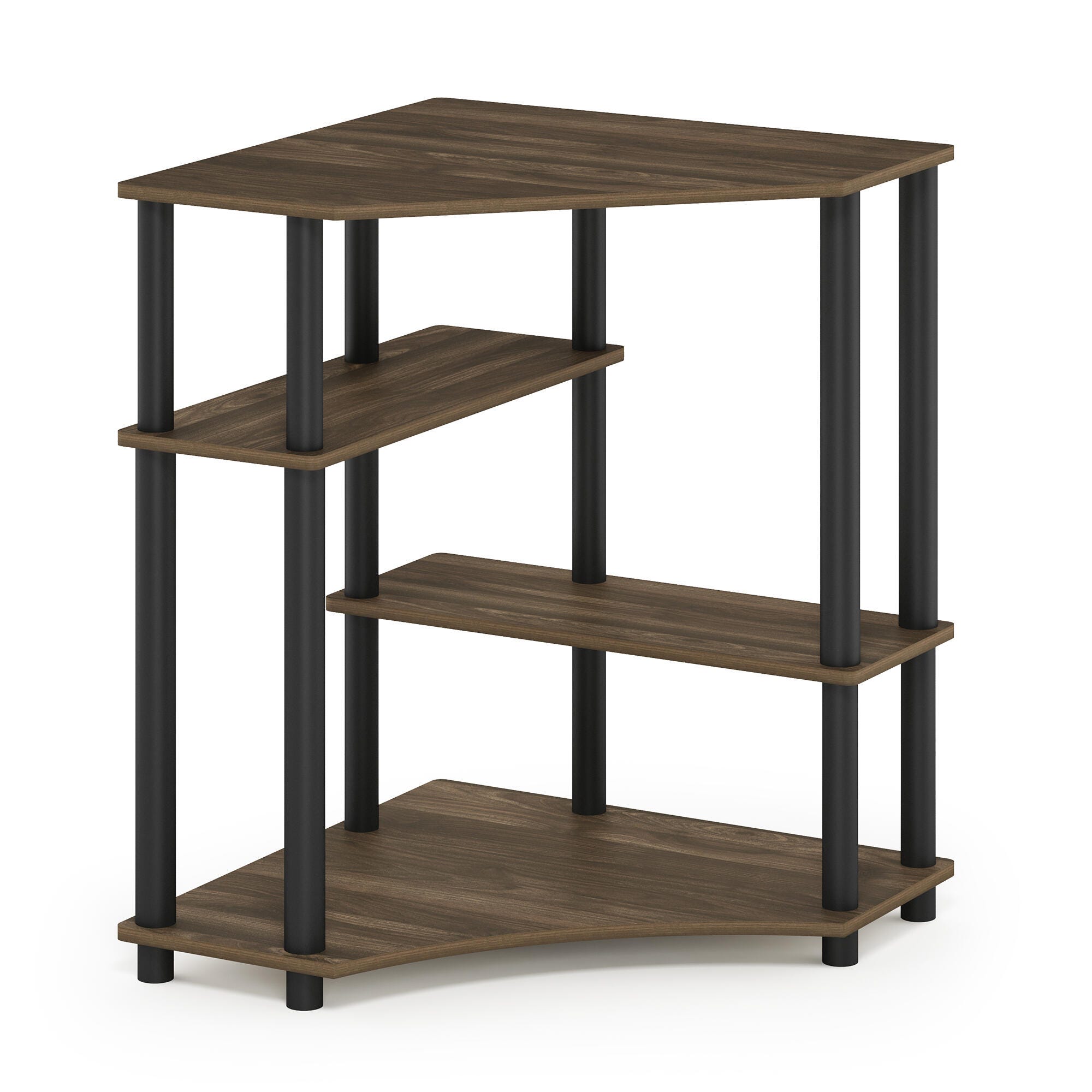 Furinno Turn-N-Tube Space Saving Corner Desk with Shelves, , large