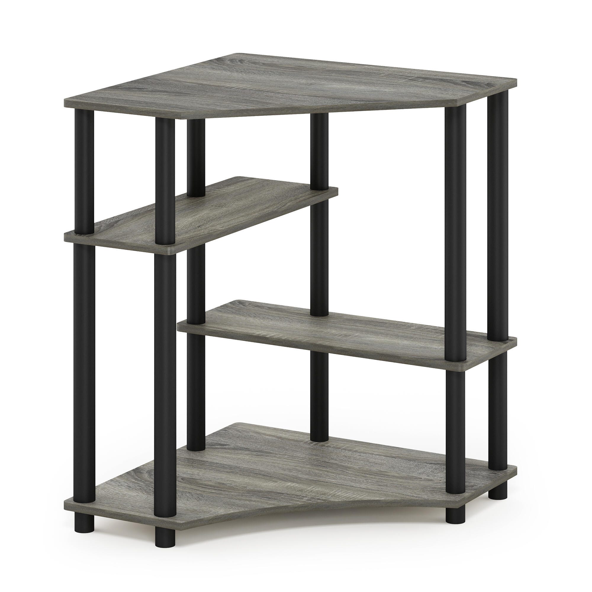 Furinno Turn-N-Tube Space Saving Corner Desk with Shelves, , large